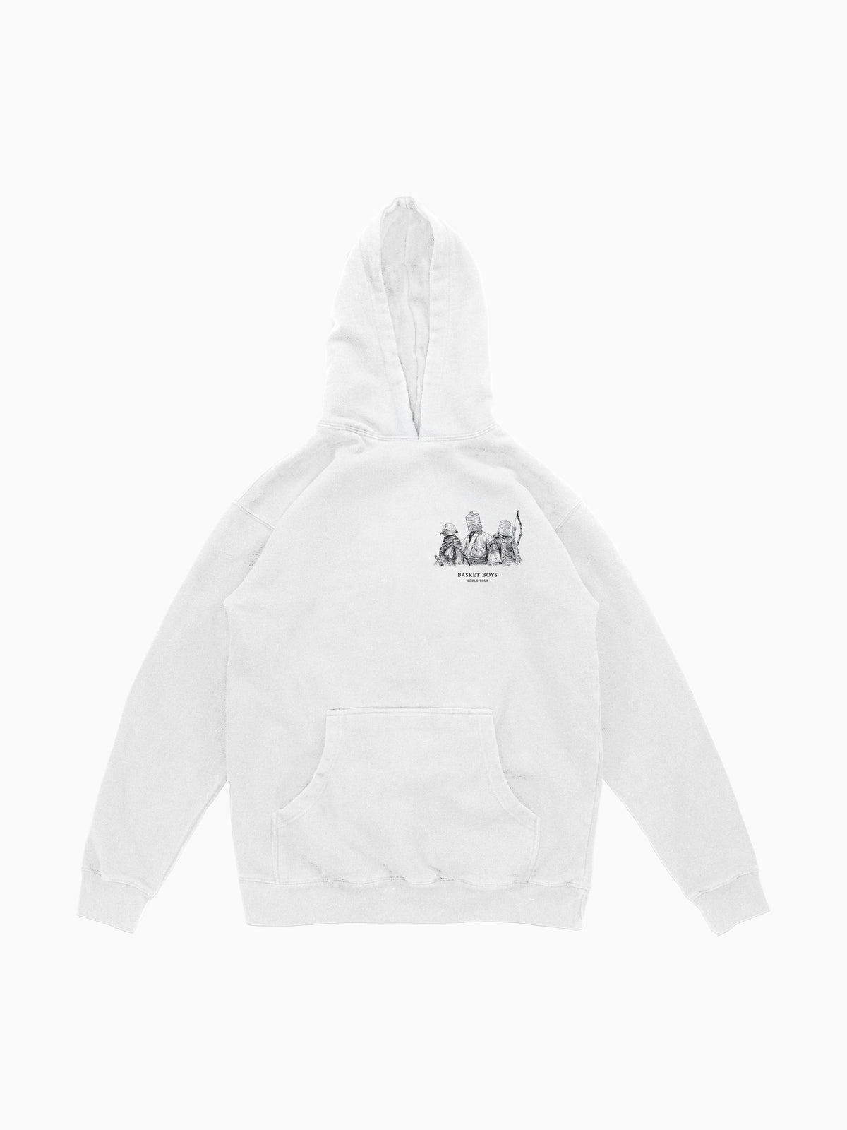 Basket Boys Hoodie - White (front mockup)
