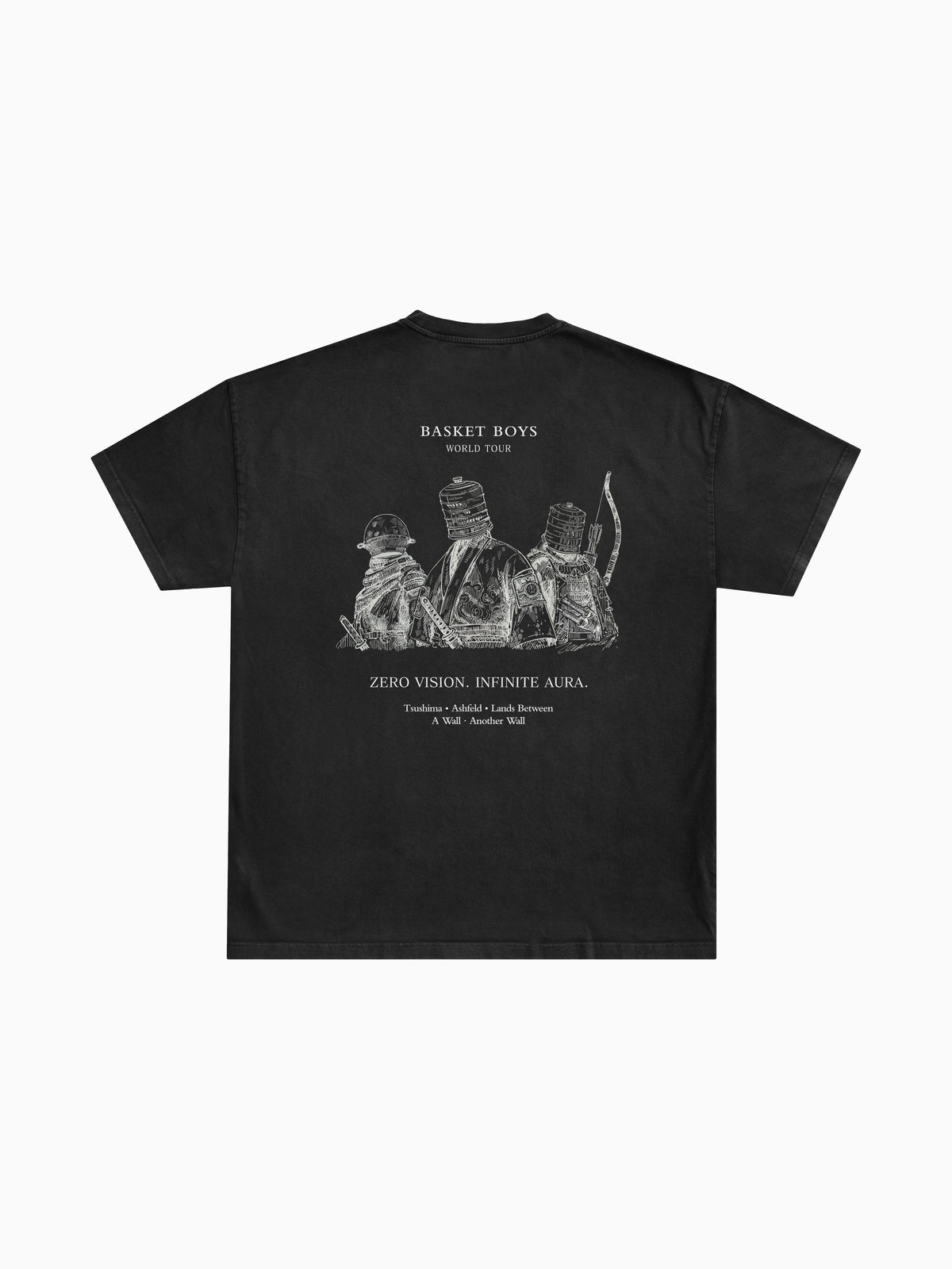 Basket Boys Tee - Black (back mockup)
