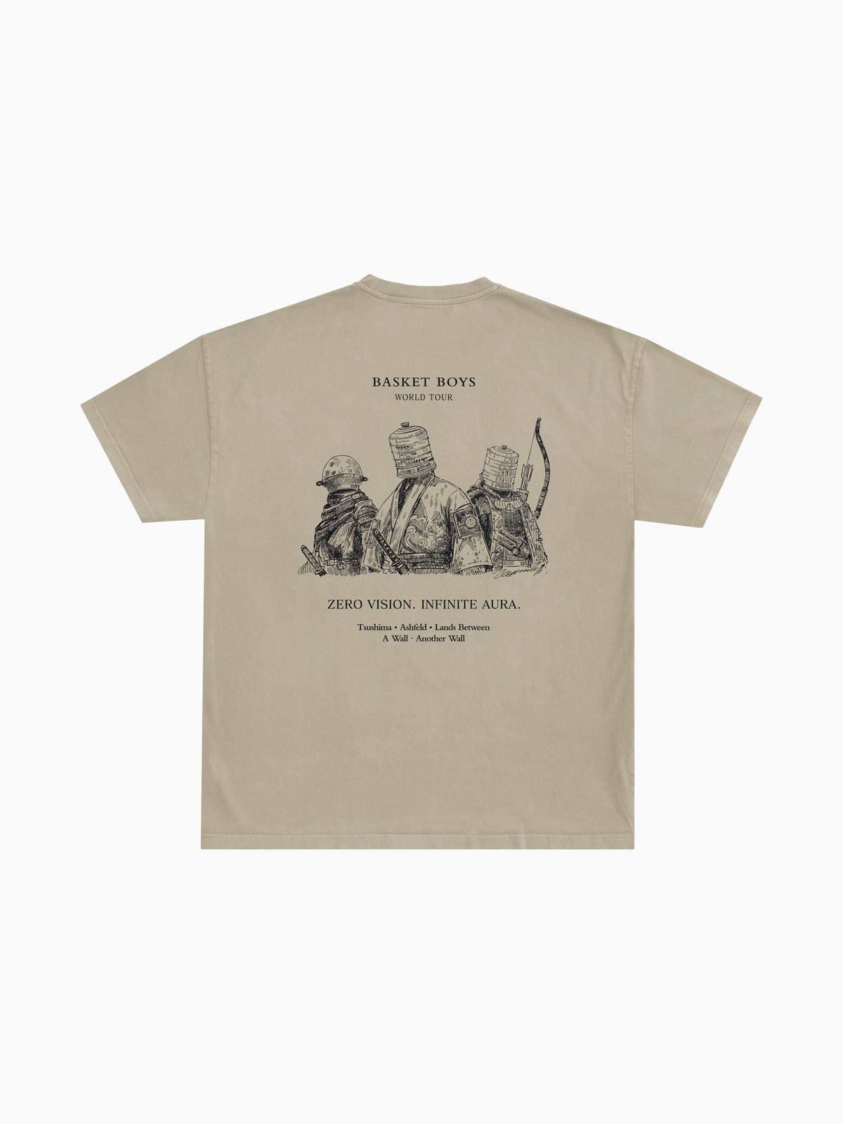 Basket Boys Tee - Sand (back mockup)