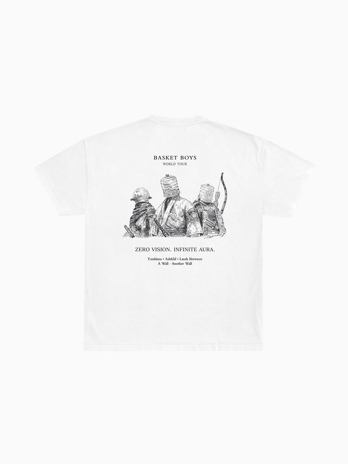 Basket Boys Tee - White (back mockup)