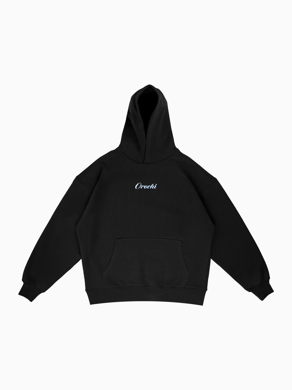 Blue Moon Flowers Hoodie - Black (front mockup)
