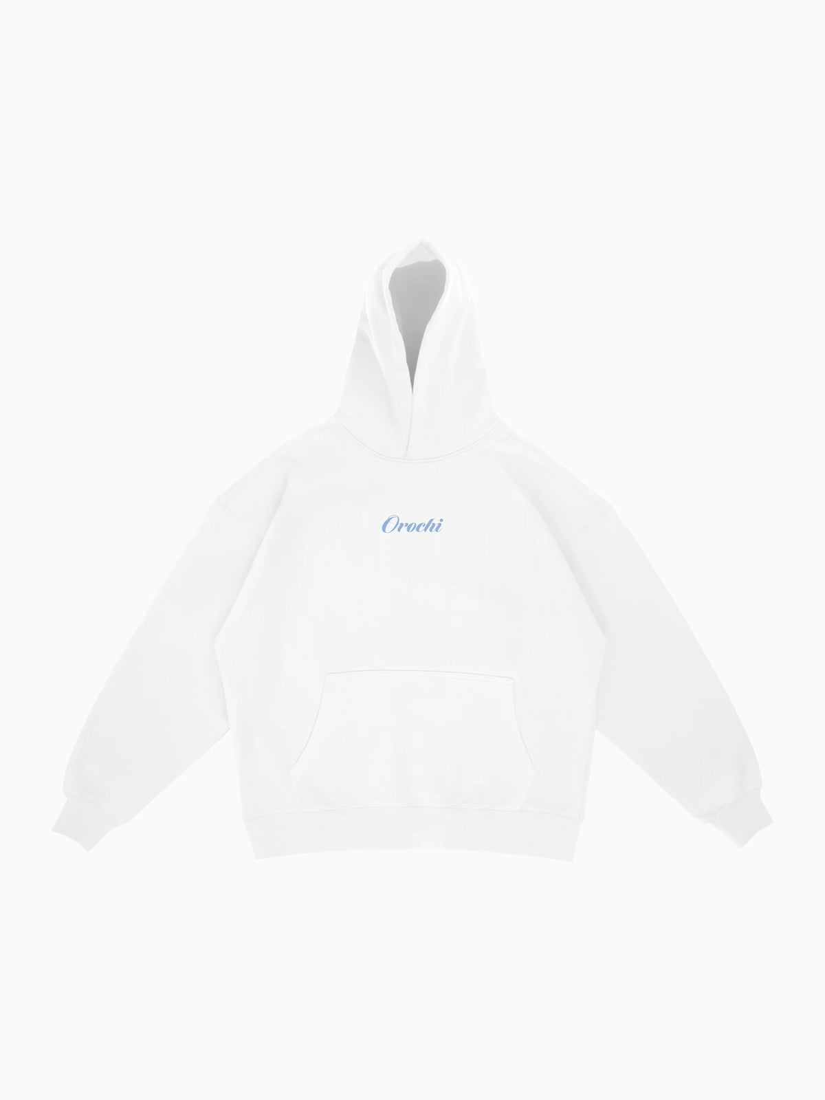 Blue Moon Flowers Hoodie - White (front mockup)