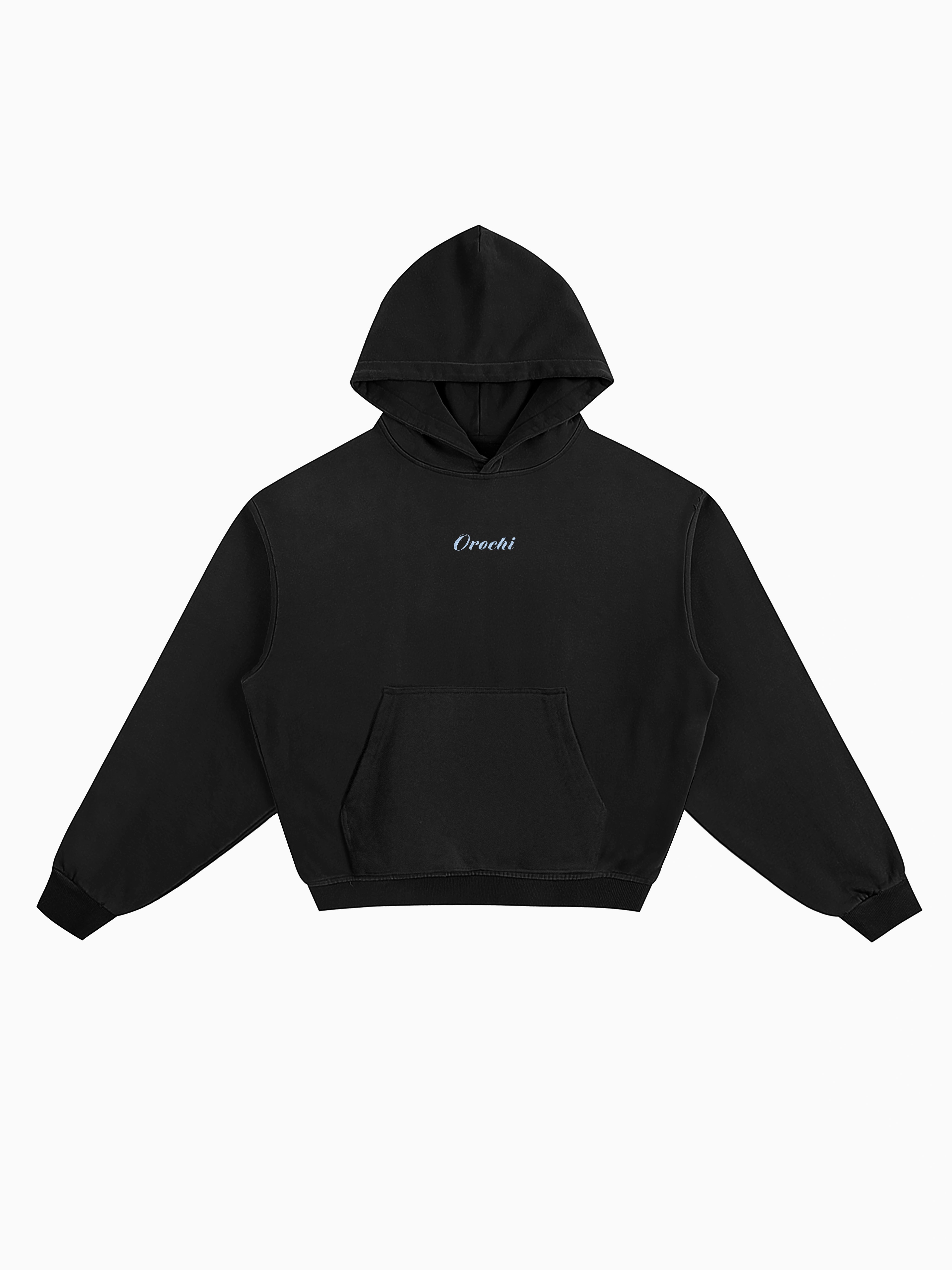 Blue Moon Flowers Box Hoodie - Black