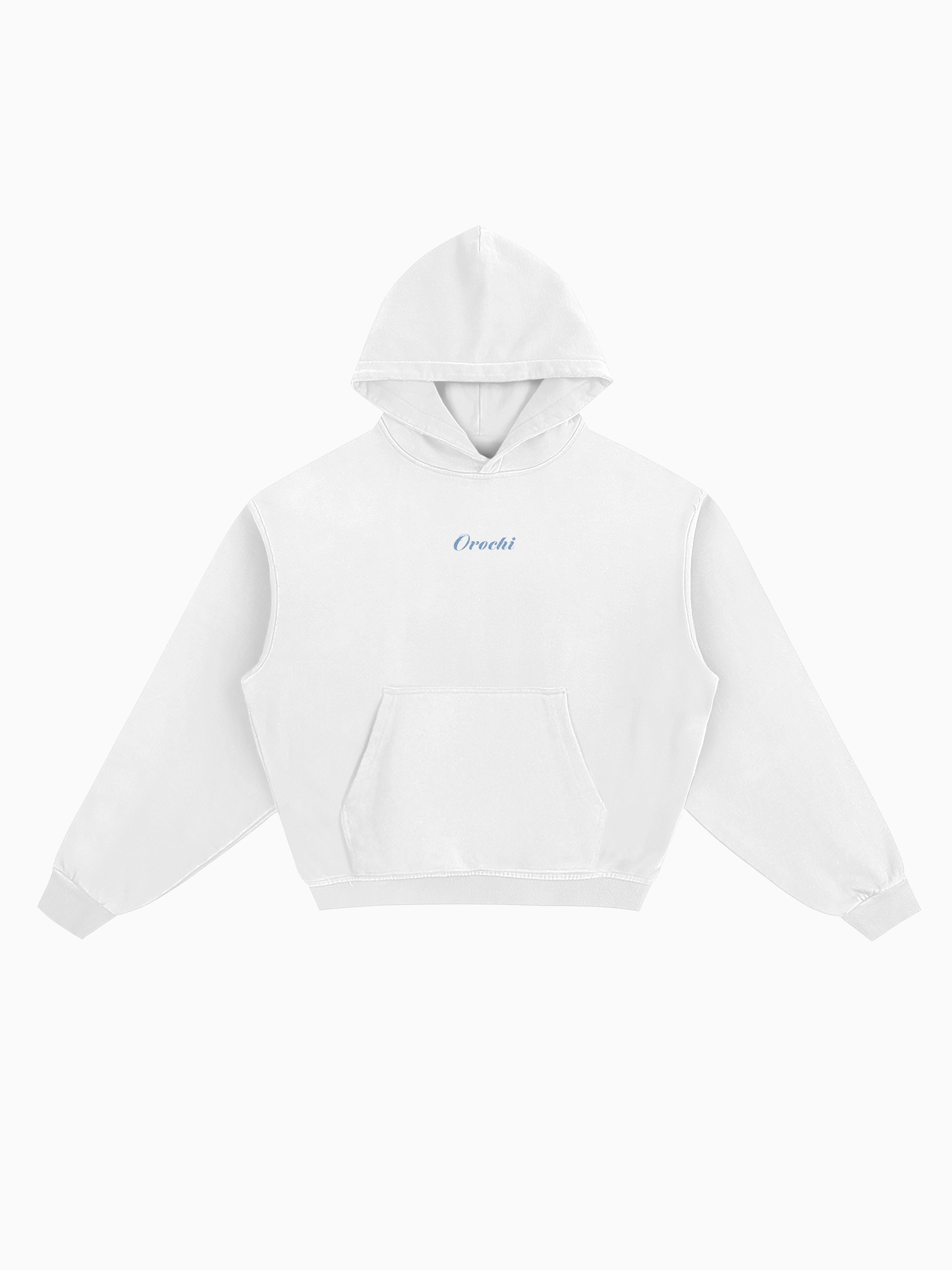 Blue Moon Flowers Hoodie - White