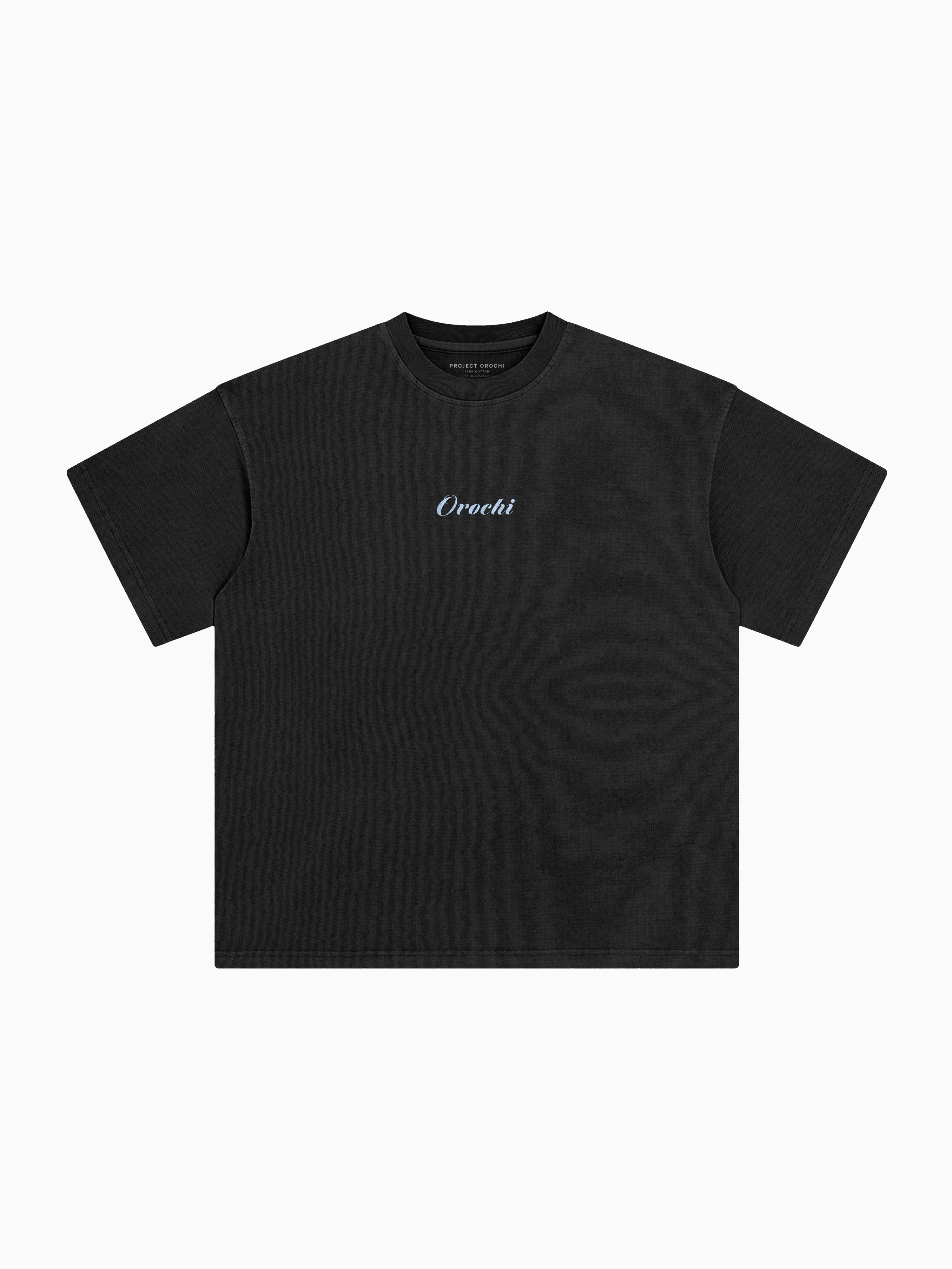 Blue Moon Flowers Box Tee - Black