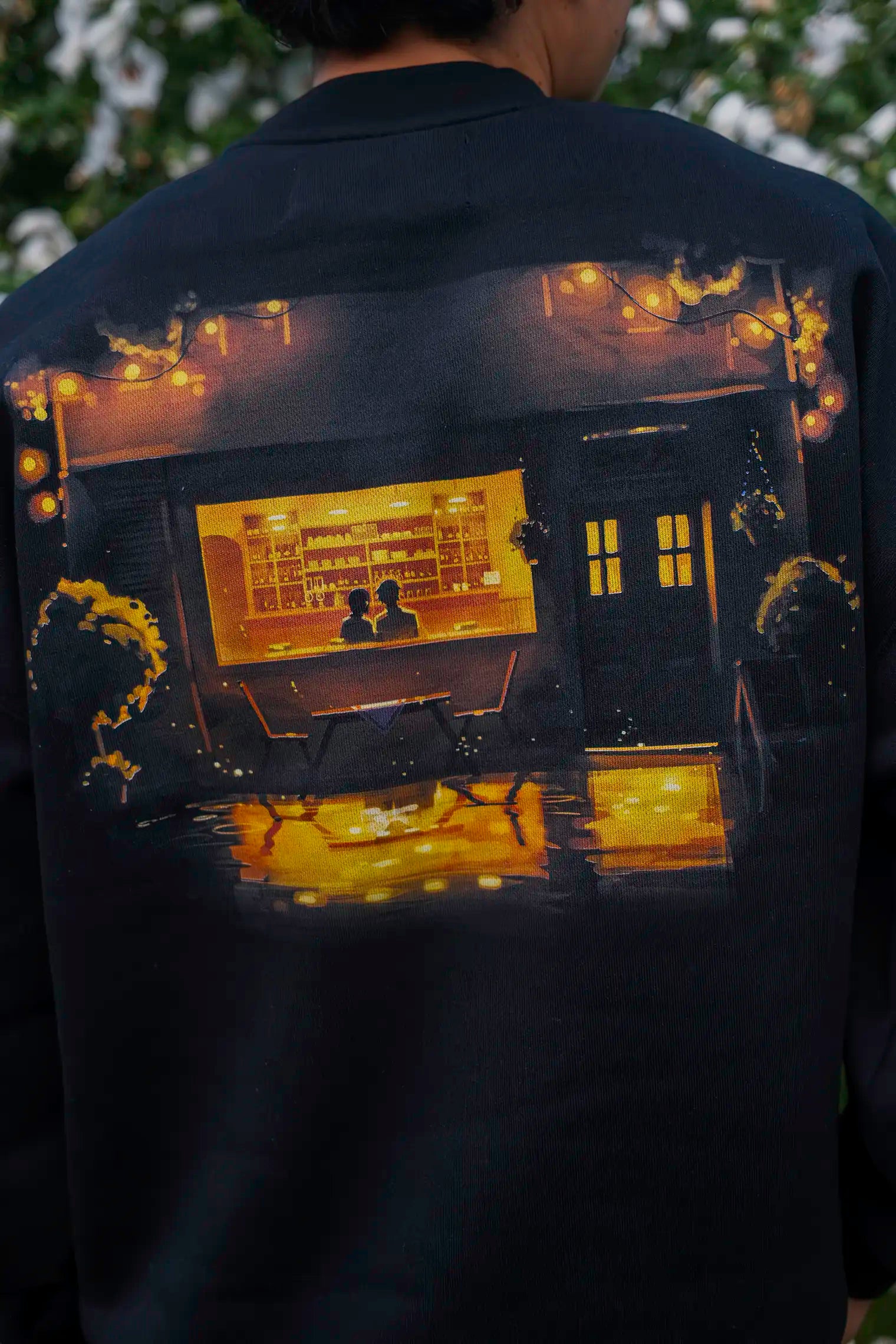 Cafe Box Crewneck - Black