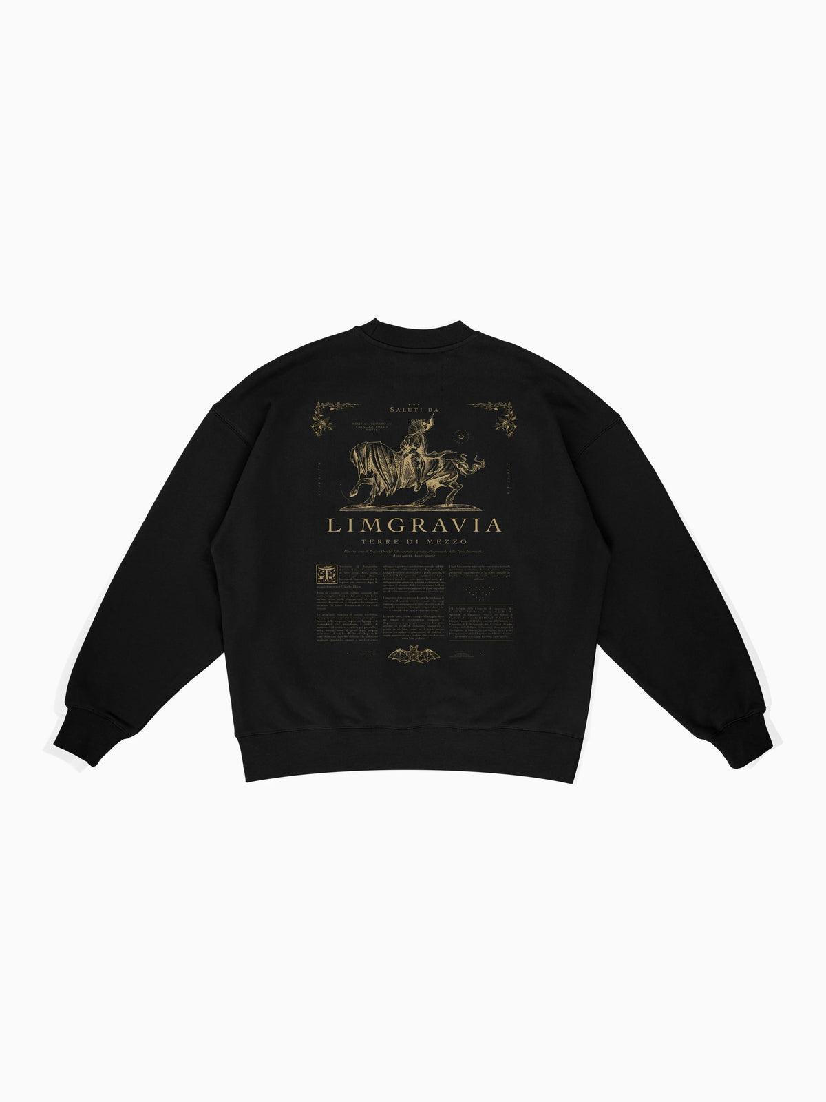 Cavalieri Crewneck - Black (back mockup)