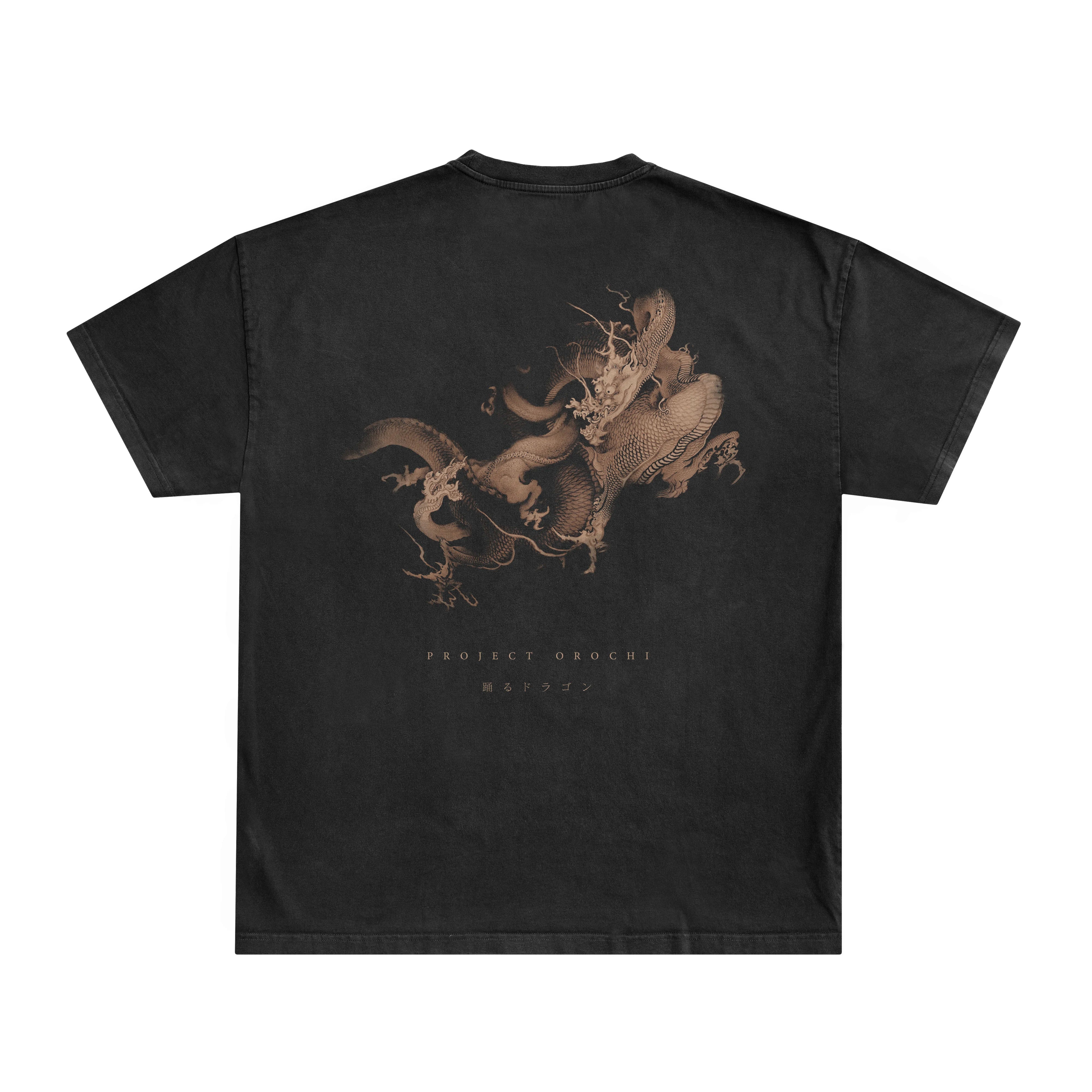 Dancing Dragons Box Tee - Black