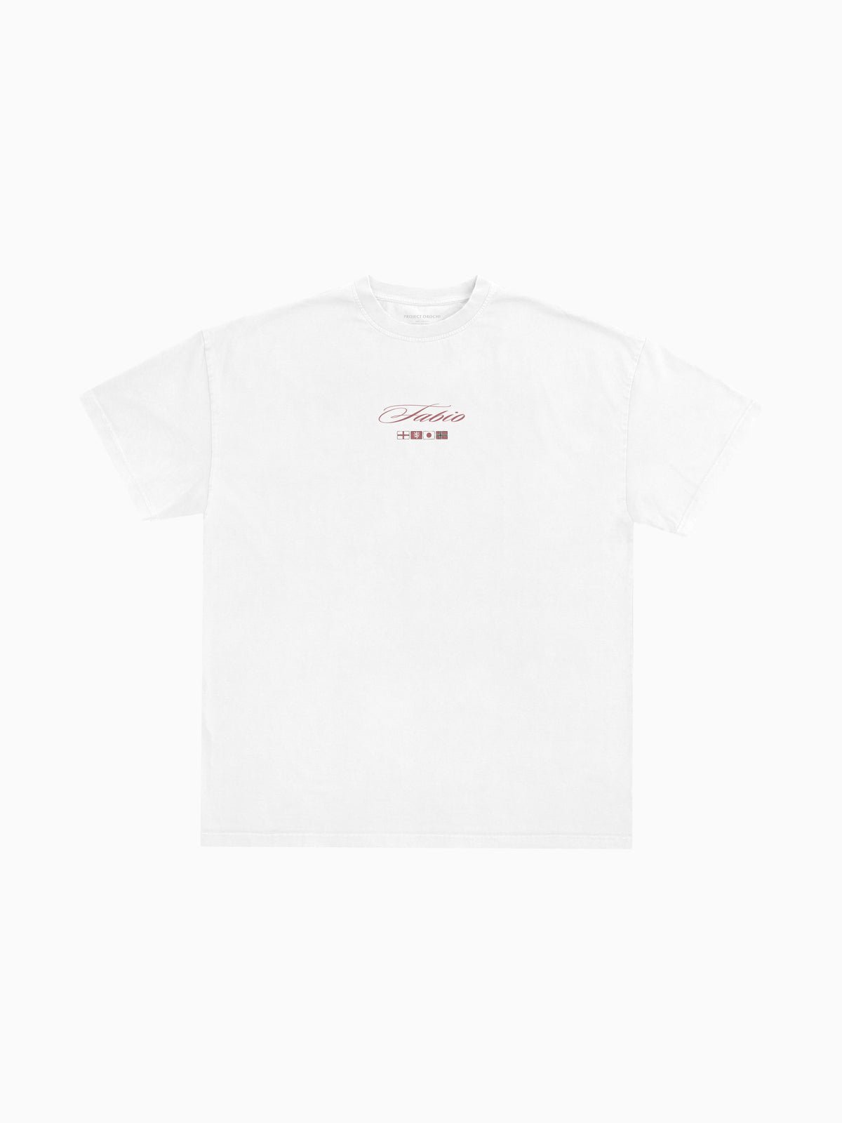 Fabio Tee - White (front mockup)