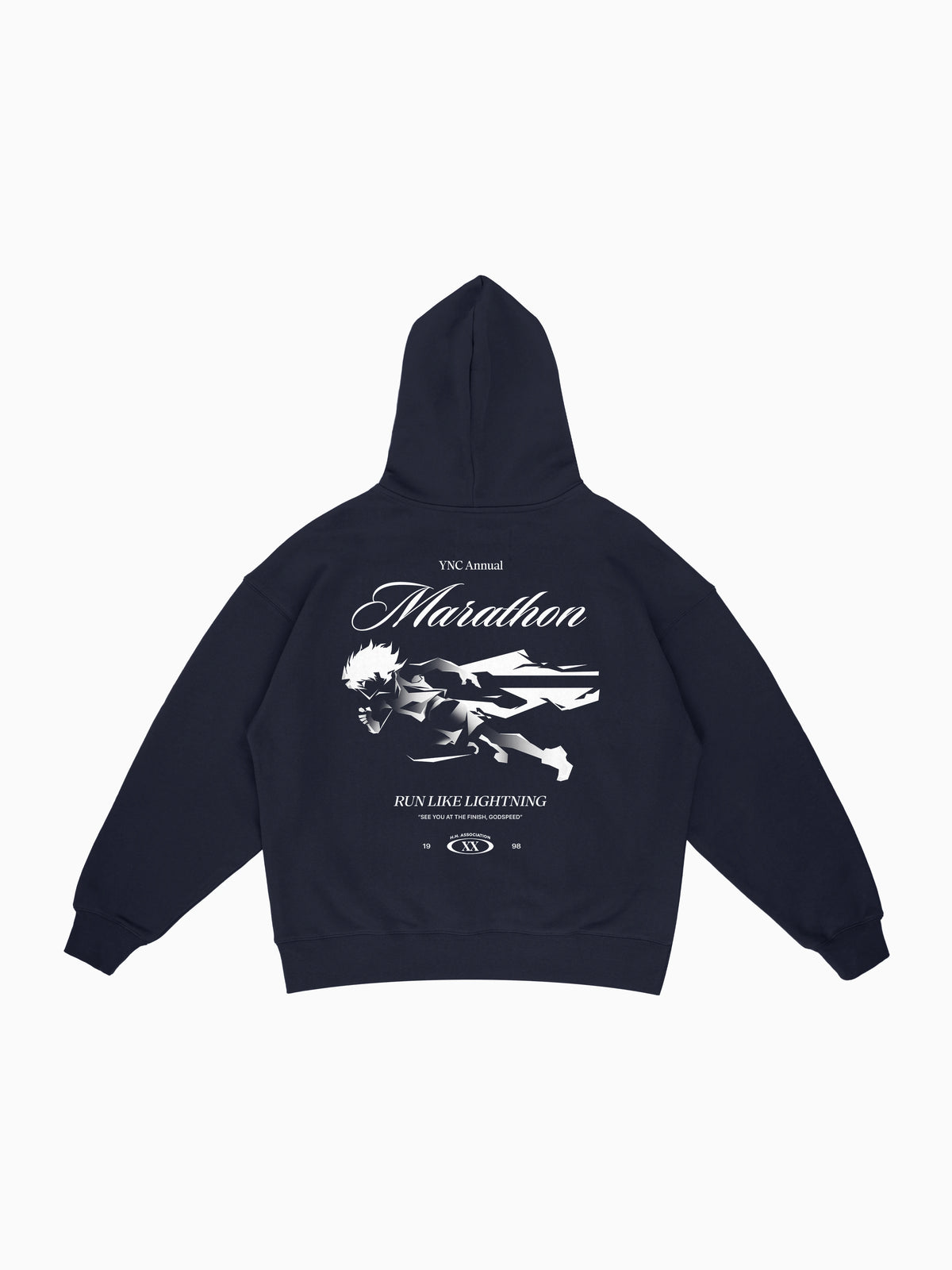 Godspeed Hoodie - Navy (back mockup)