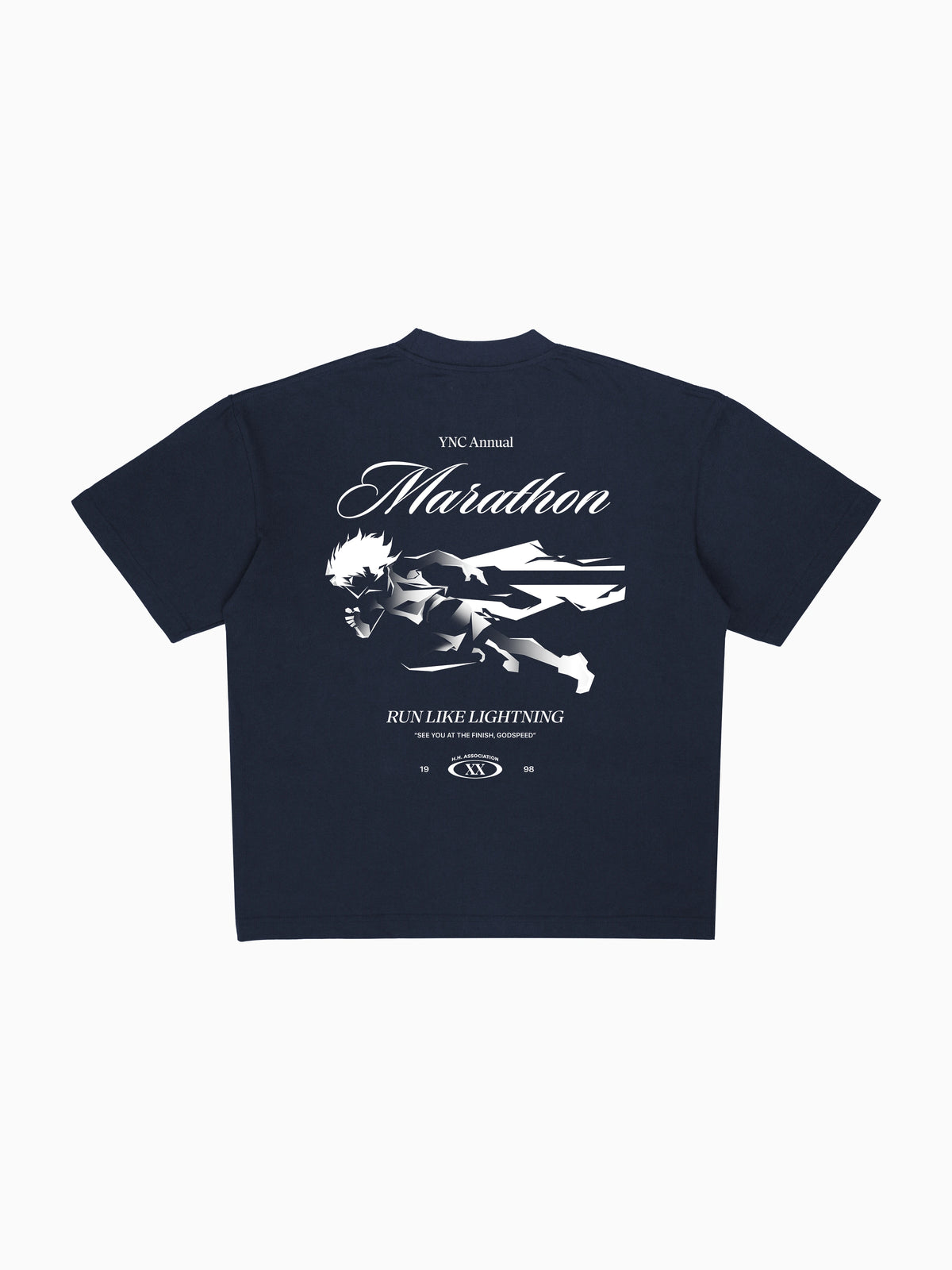 Godspeed Tee - Navy (back mockup)
