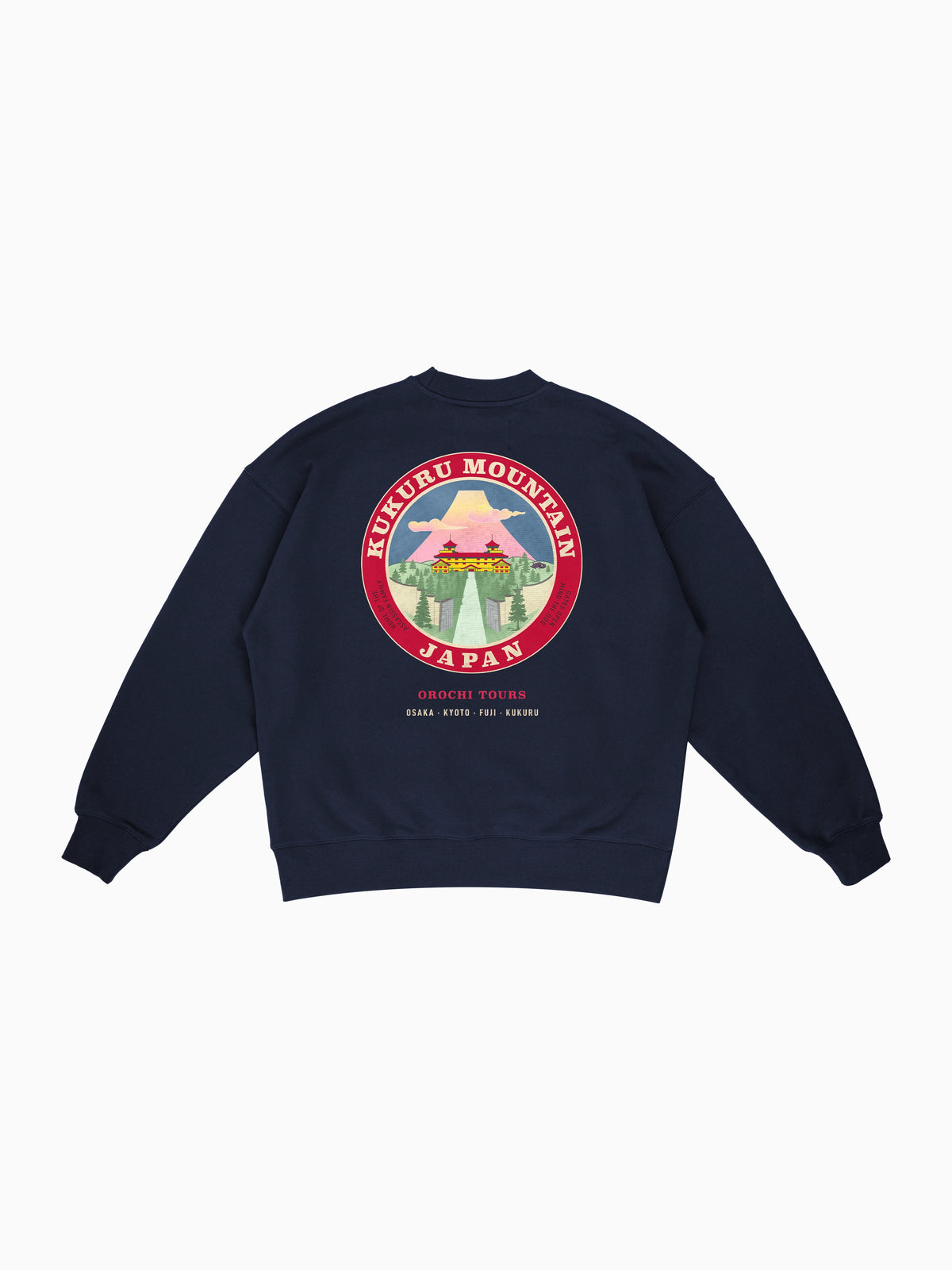 Kukuru Crewneck - Navy (back mockup)