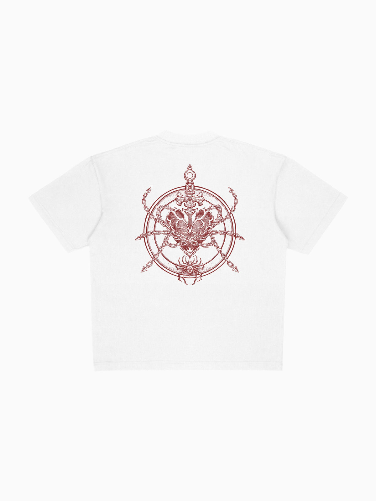 Kusari Tee - White (back mockup)