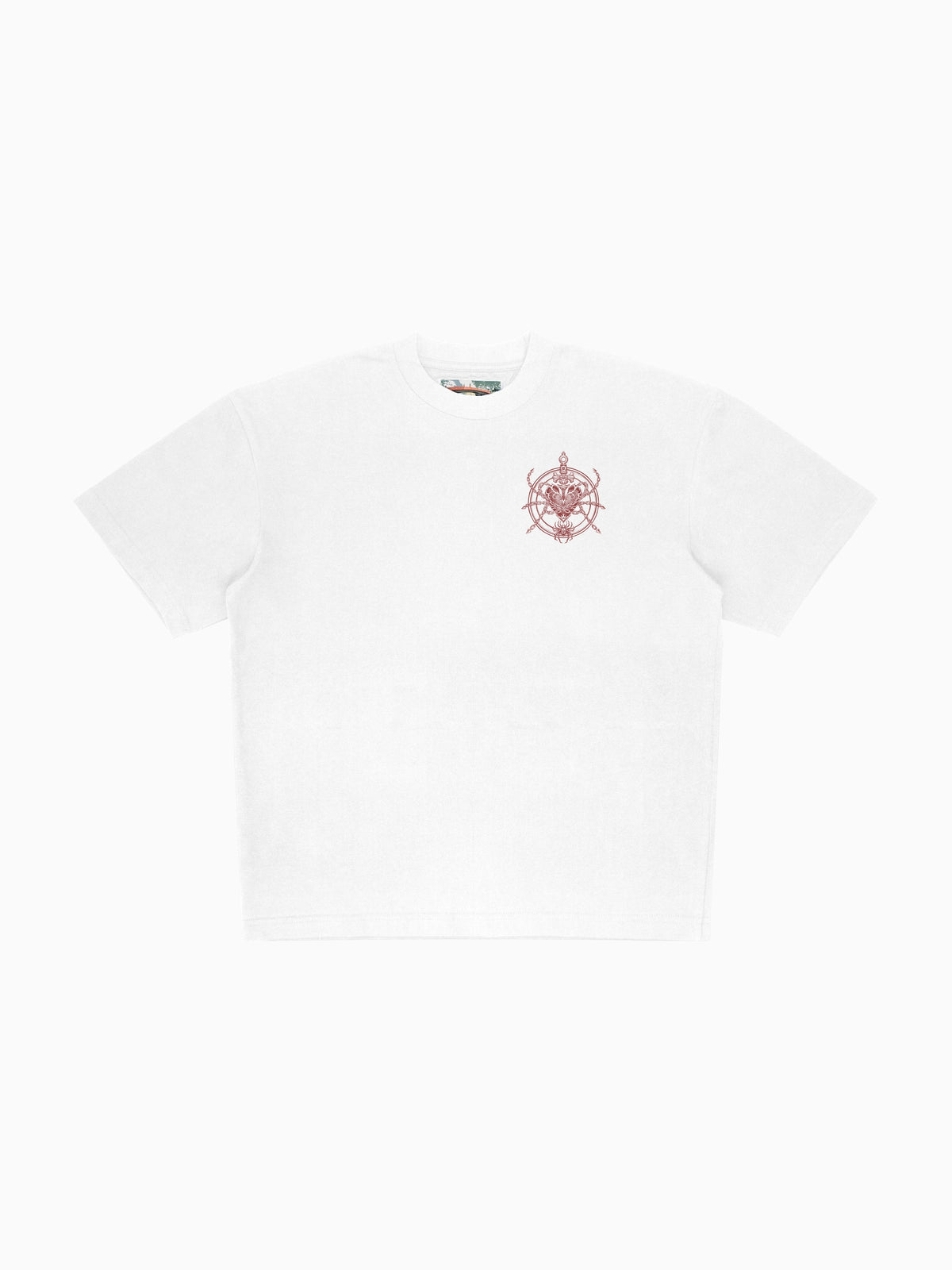 Kusari Tee - White (front mockup)