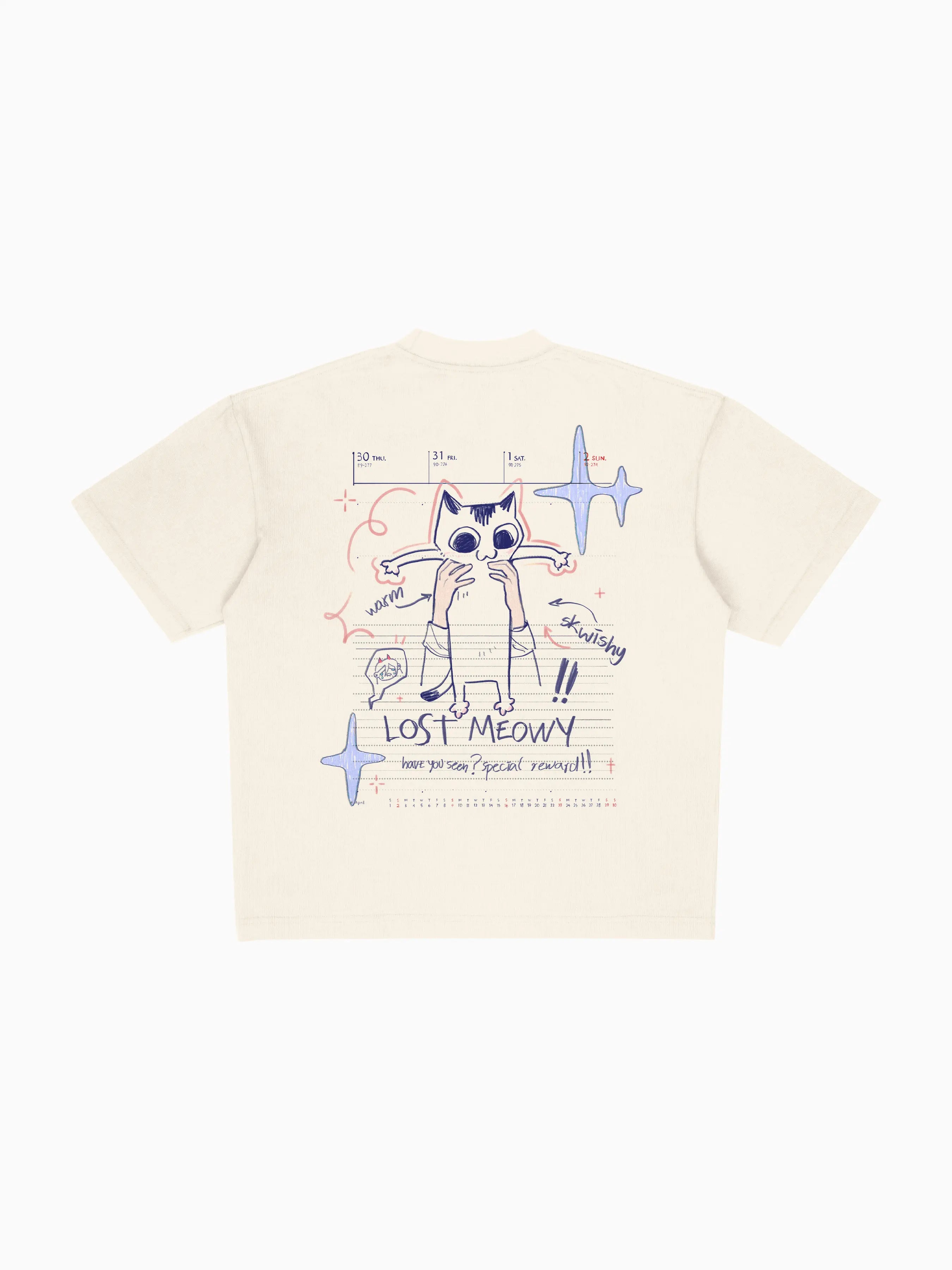 Lost Cat Tee -  Natural
