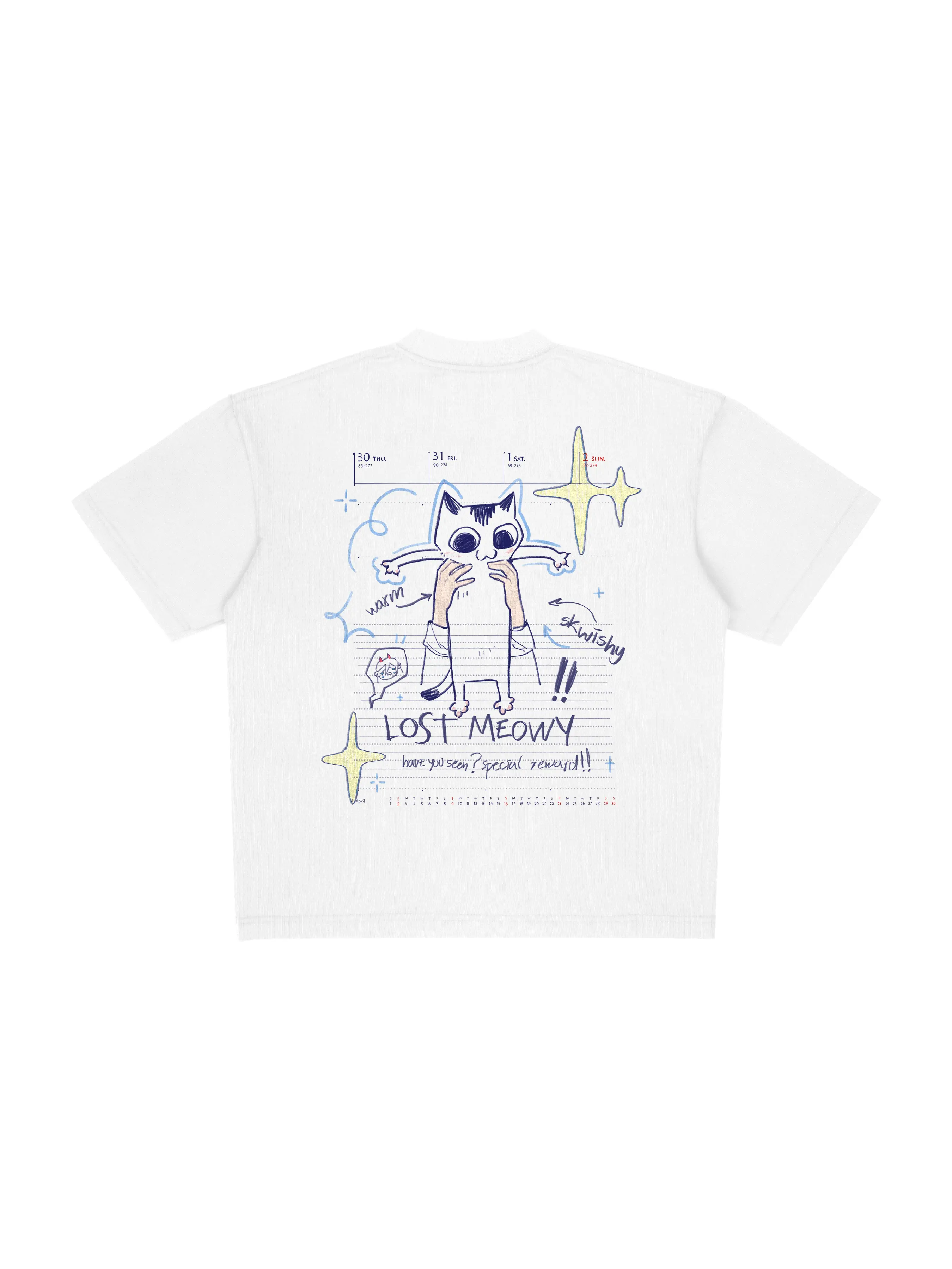 Lost Cat Tee -  White