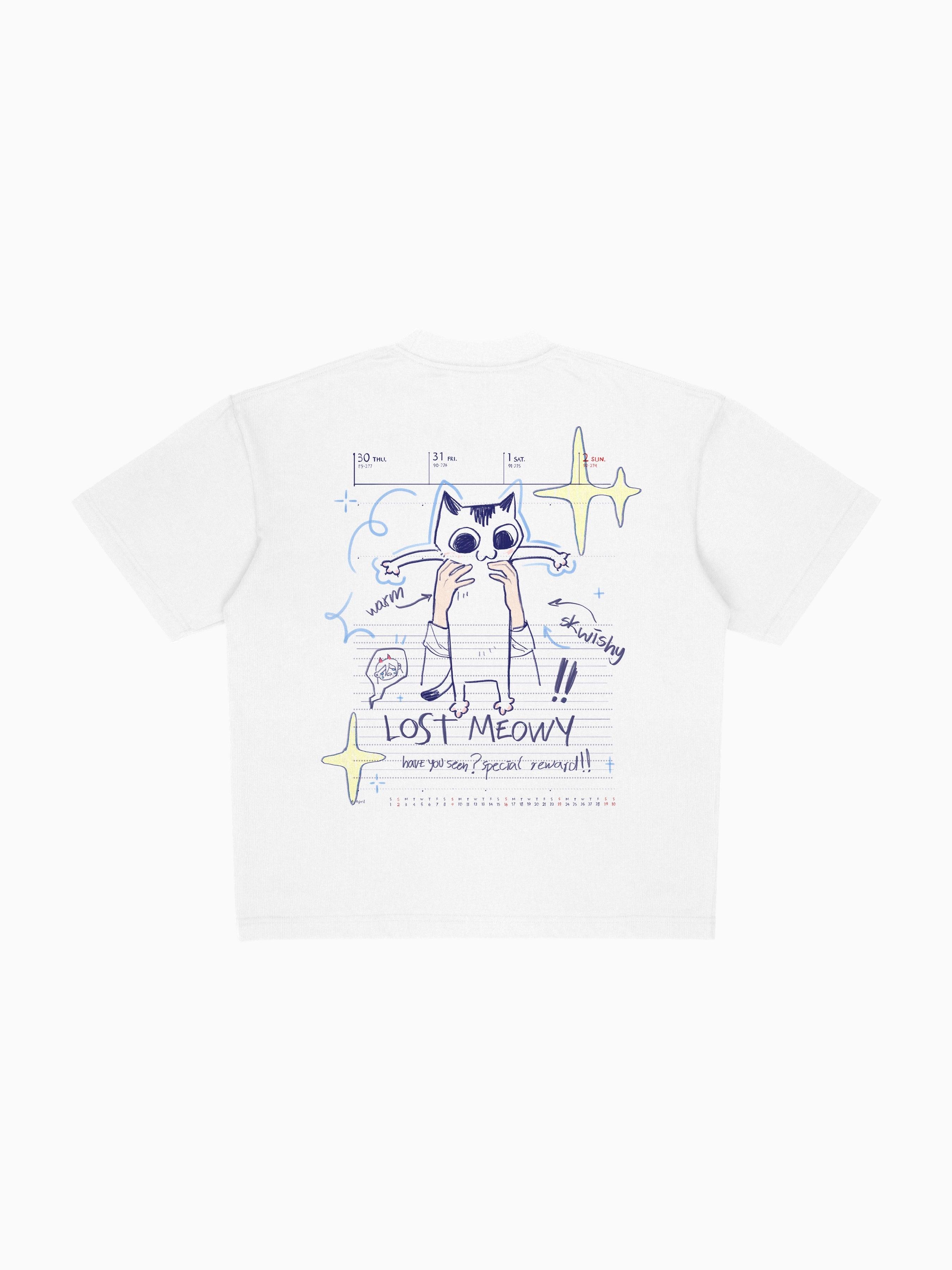 Lost Cat Tee -  White
