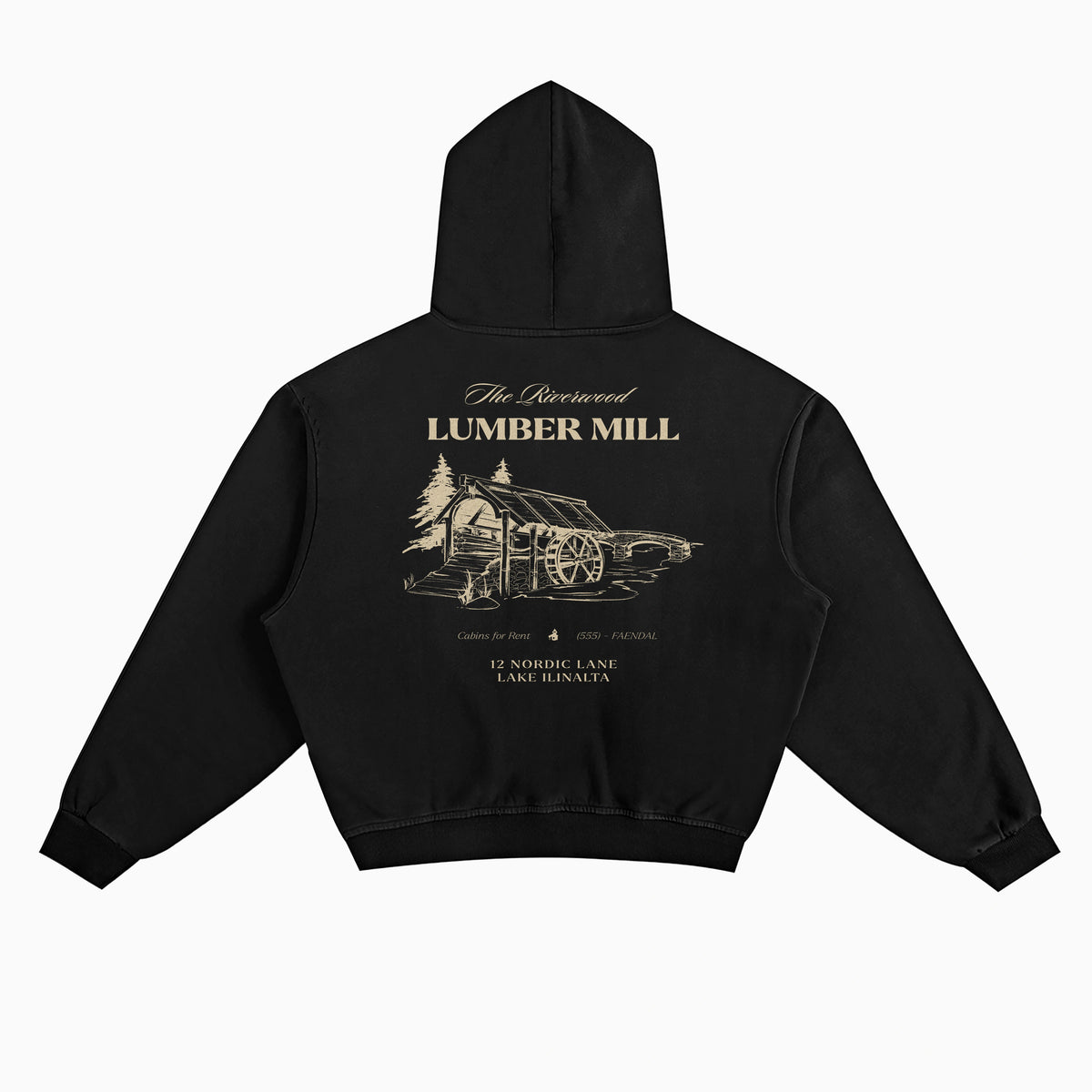 Lumber Mill Box Hoodie - Black