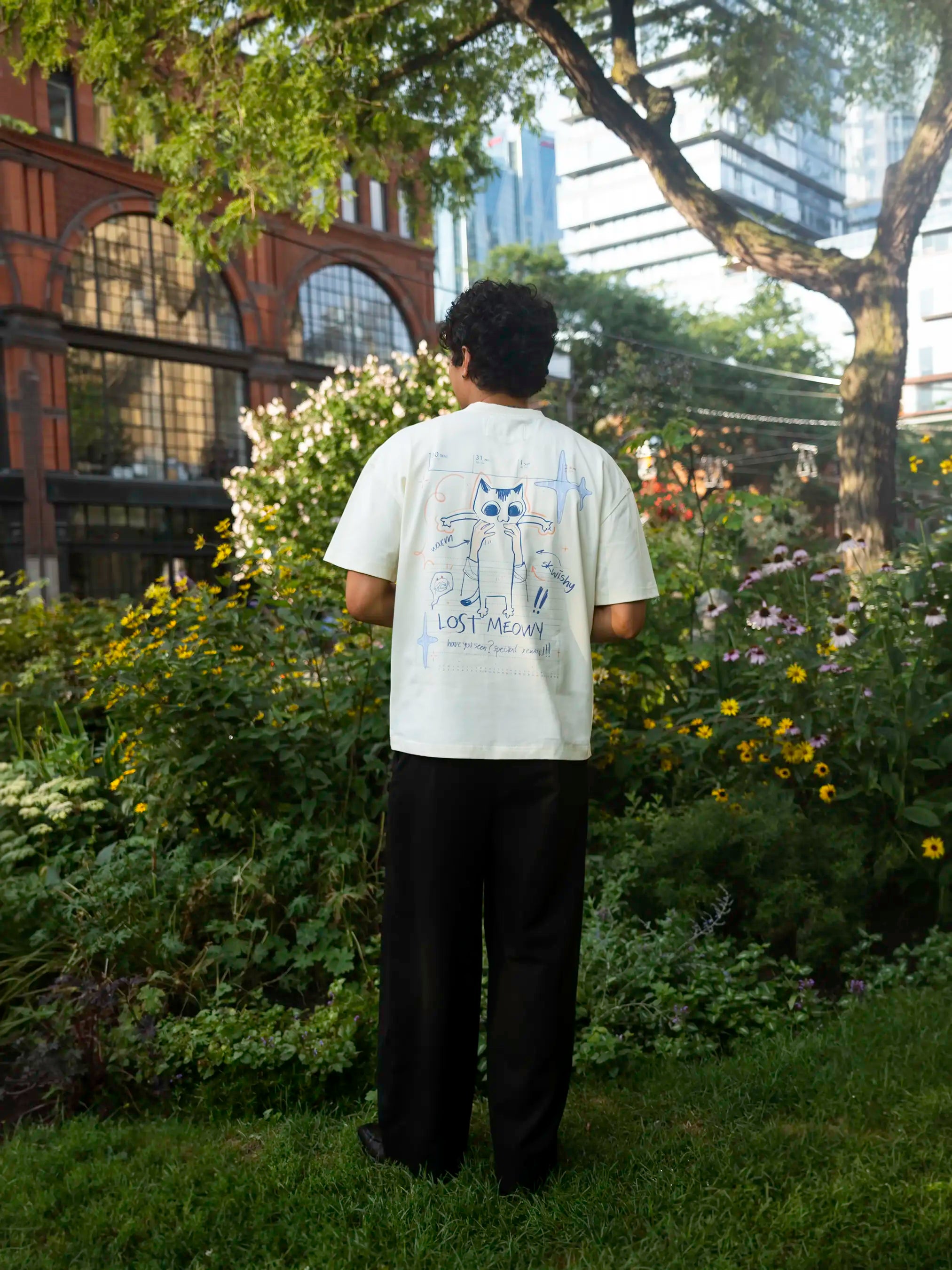 Lost Cat Tee -  Natural