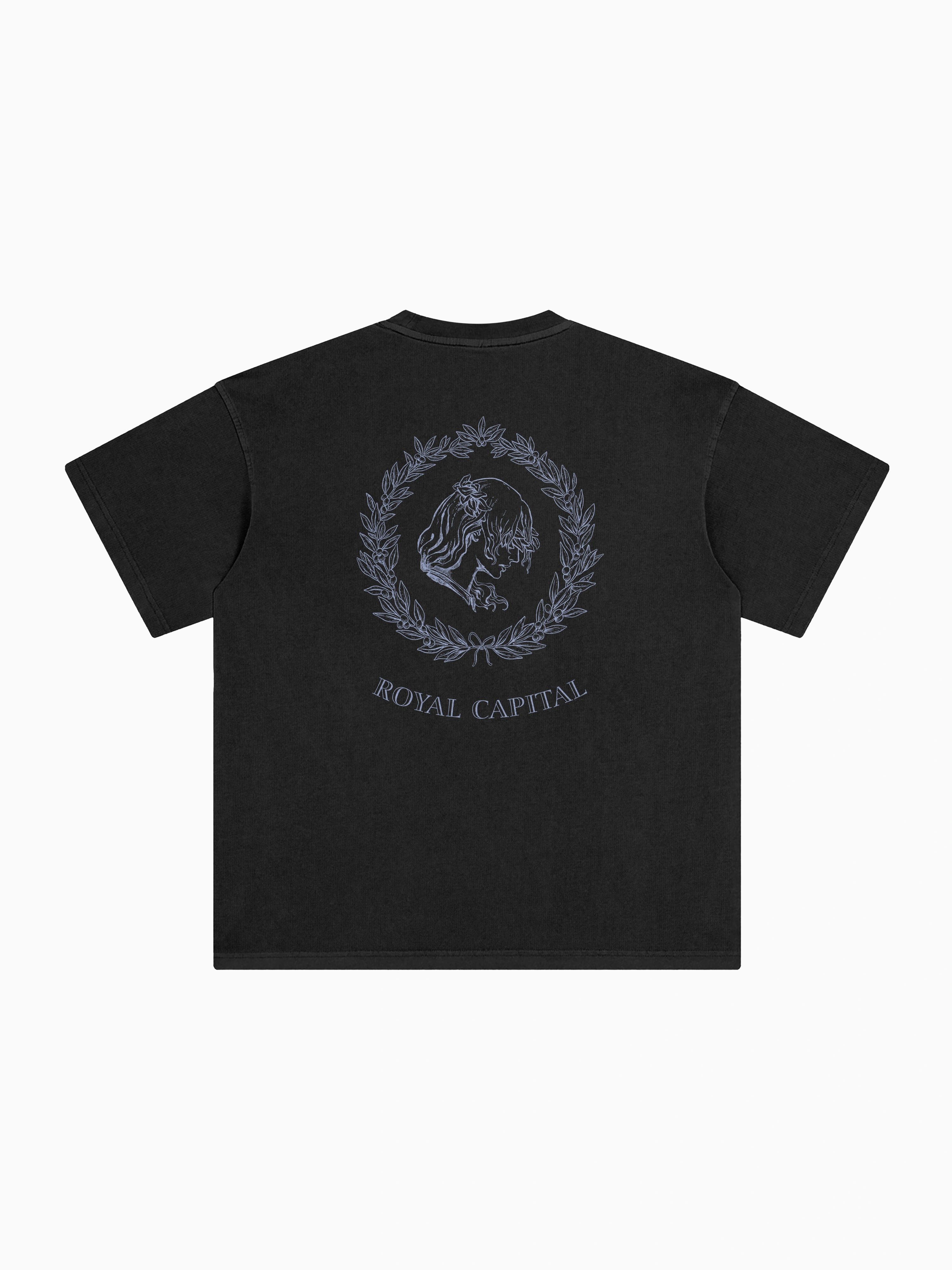 Royal Capital Box Tee - Black