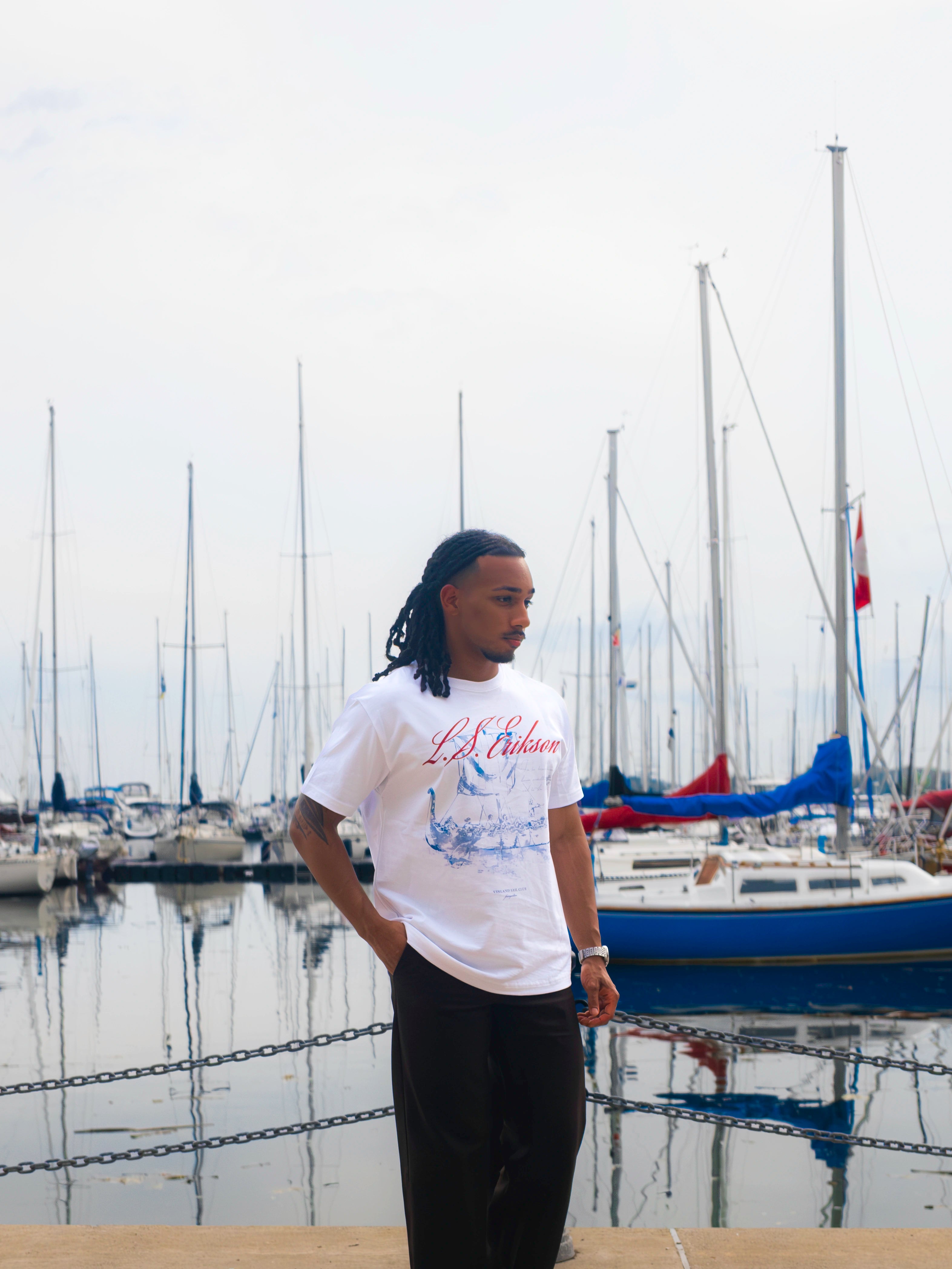 Sail Club Box Tee - White