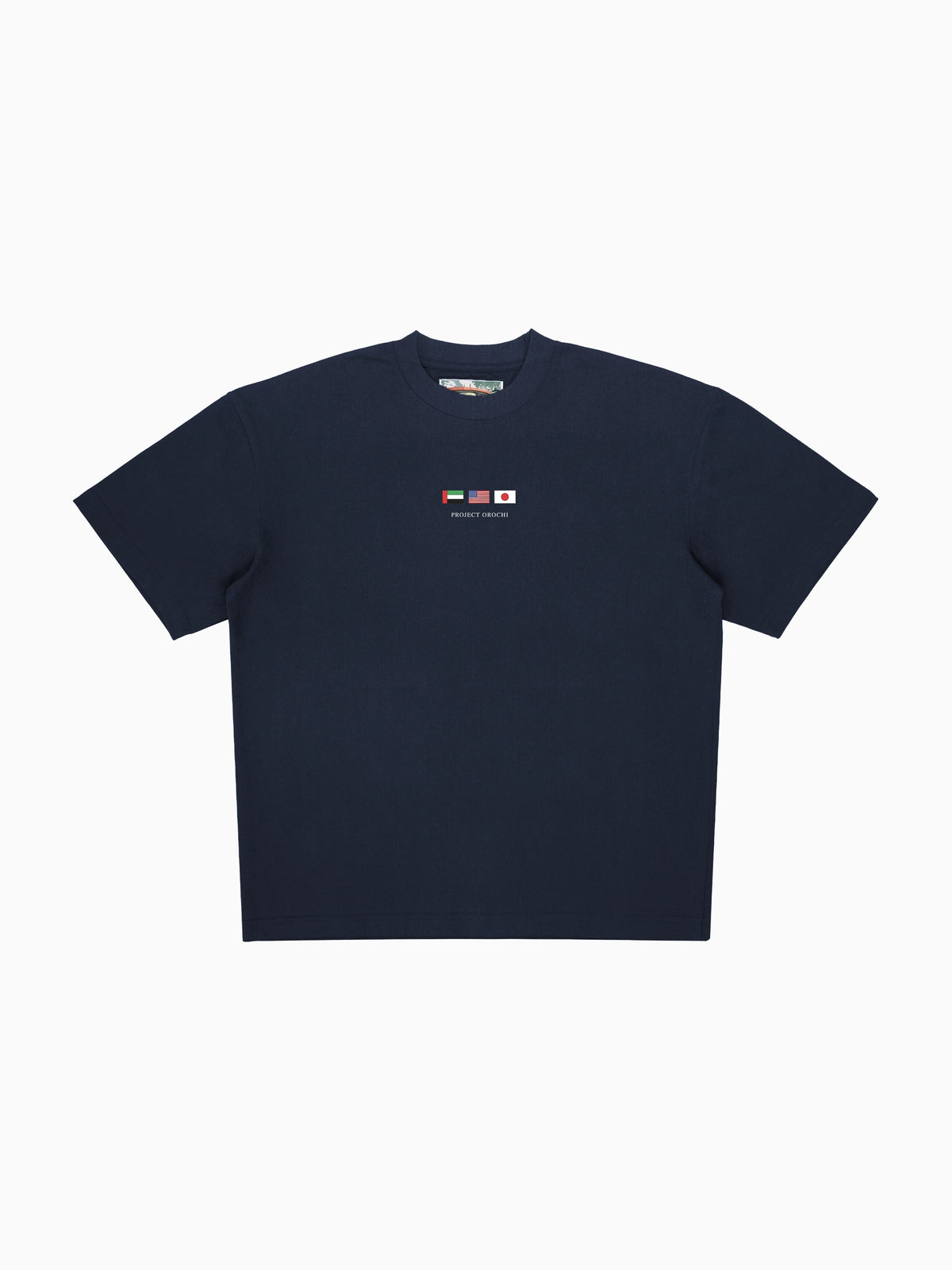 Sky Tower Tee - Navy (front mockup)