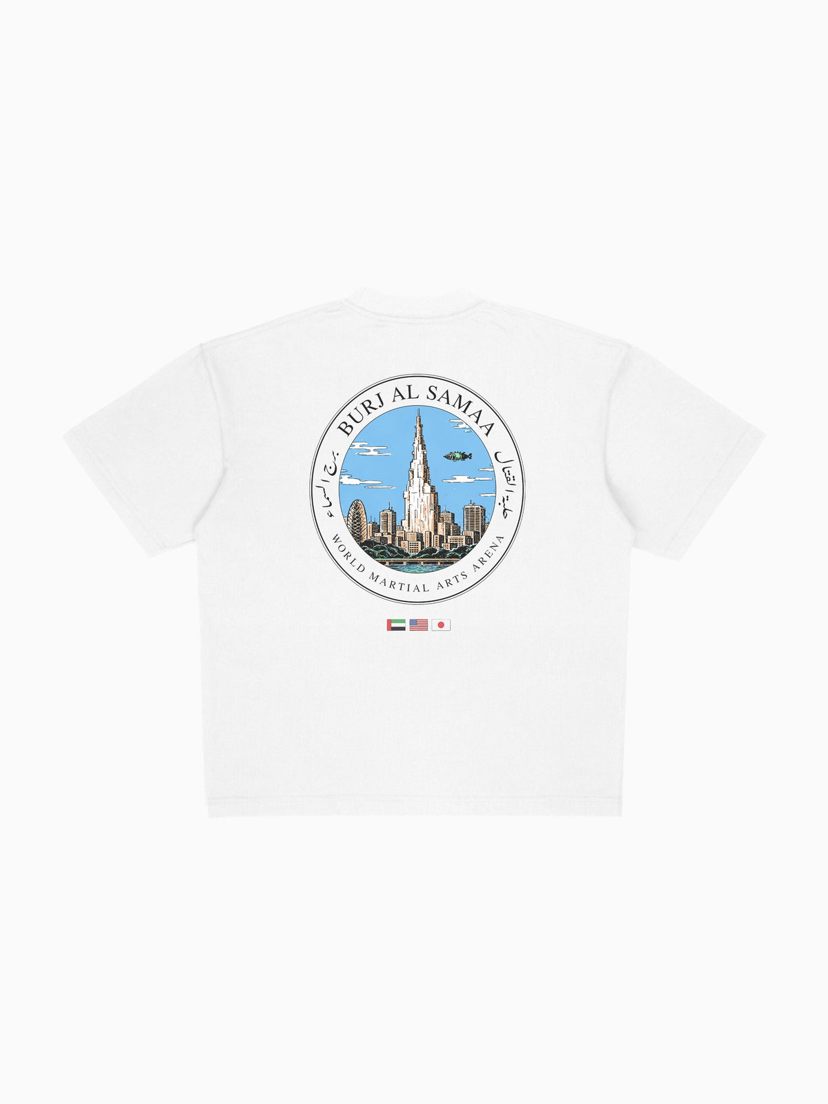 Sky Tower Tee - White (back mockup)