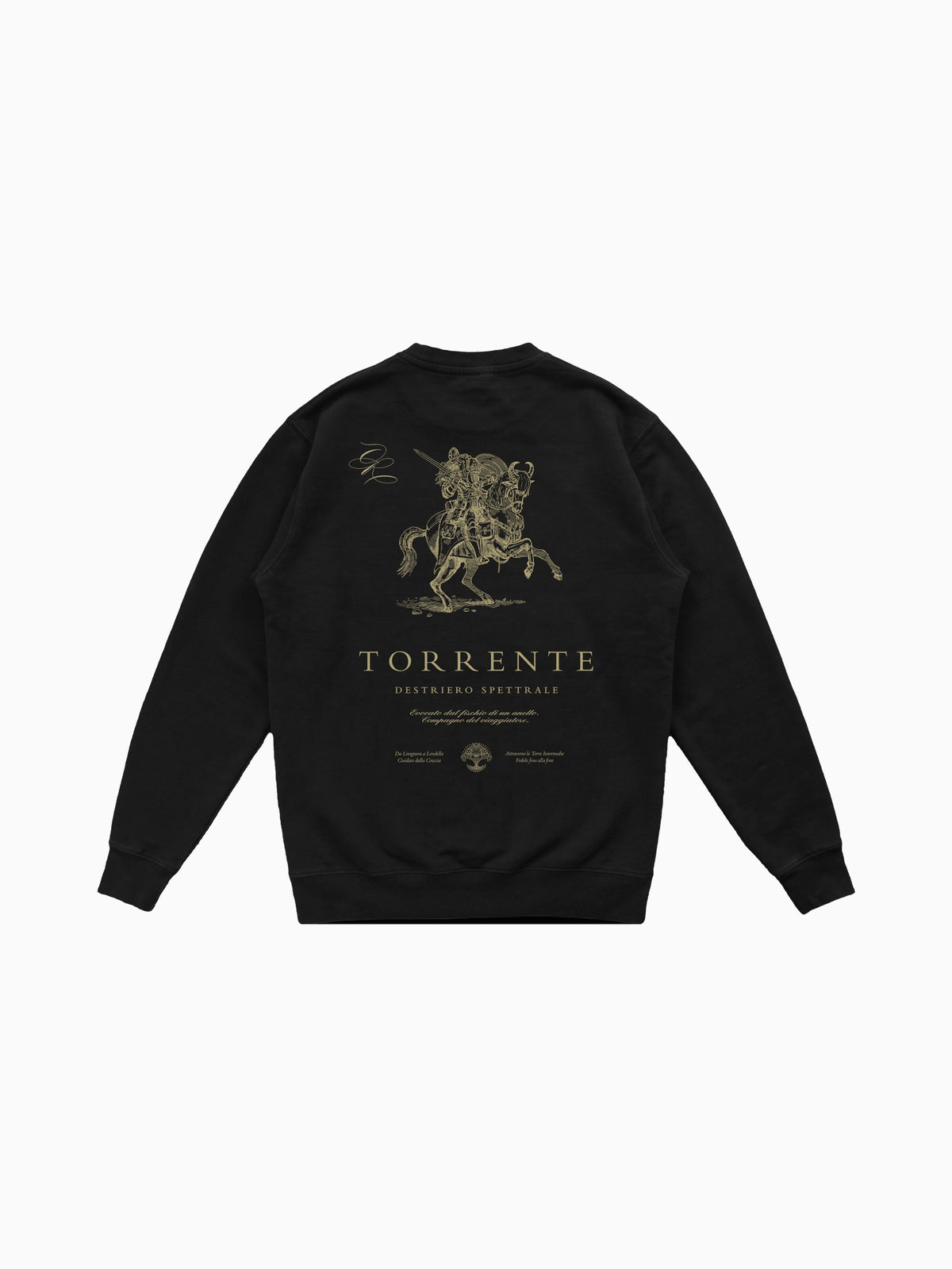 Torrente Crewneck - Black (back mockup)