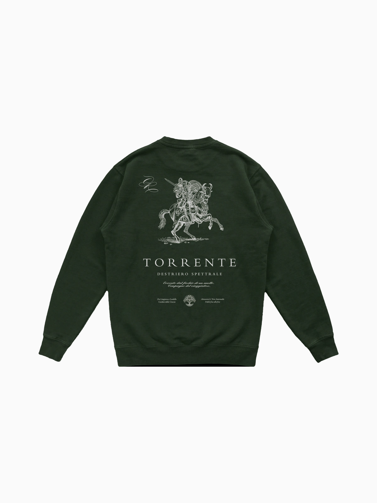 Torrente Crewneck - Forest Green (back mockup)