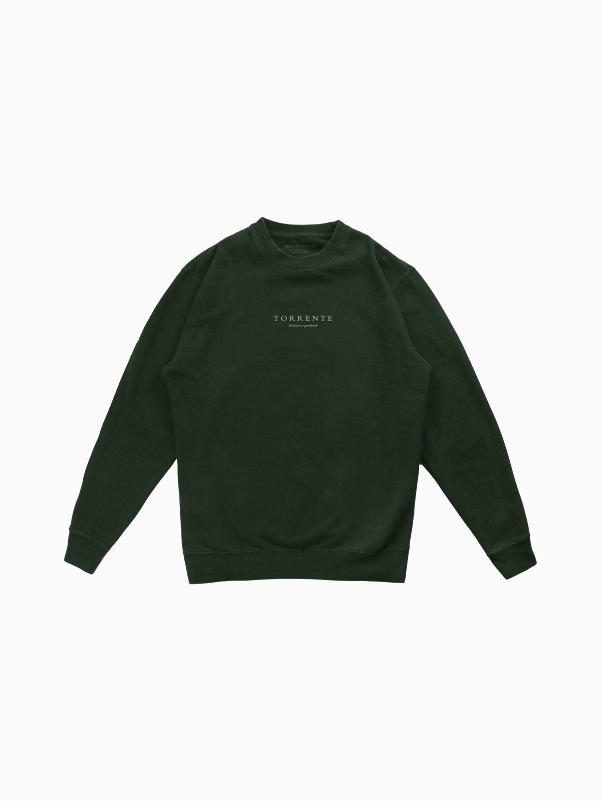 Torrente Crewneck - Forest Green (front mockup)