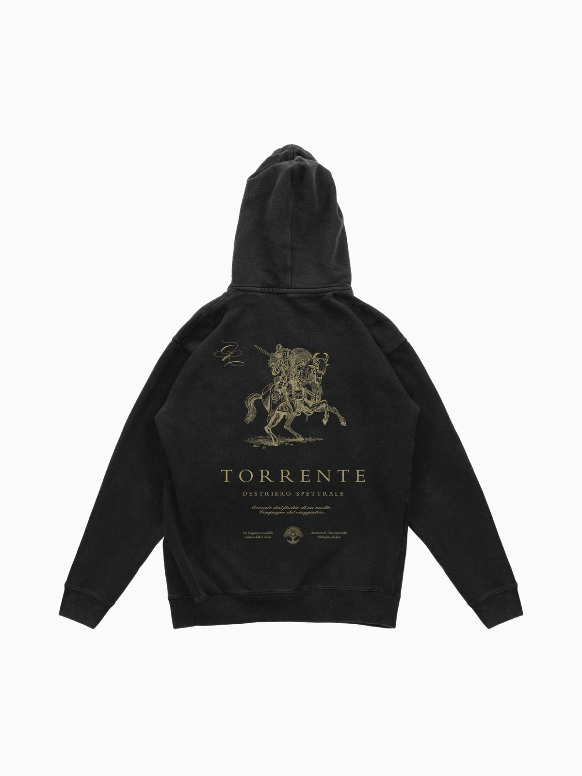 Torrente Hoodie - Black (back mockup)