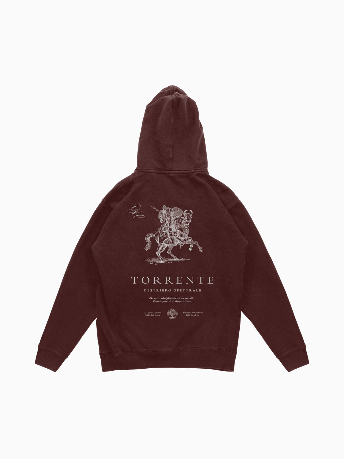 Torrente Hoodie - Maroon (back mockup)
