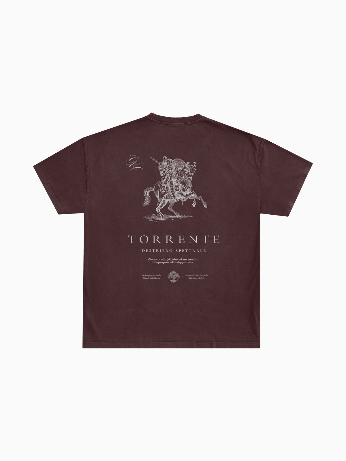 Torrente Tee - Maroon (back mockup)