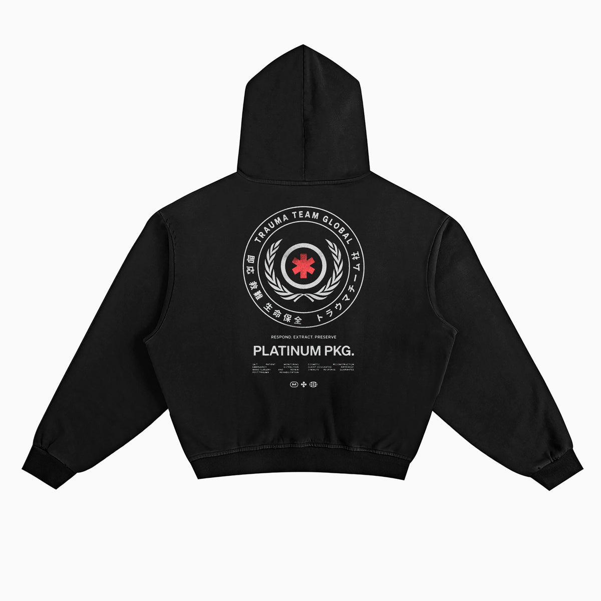 Trauma Team Box Hoodie - Black