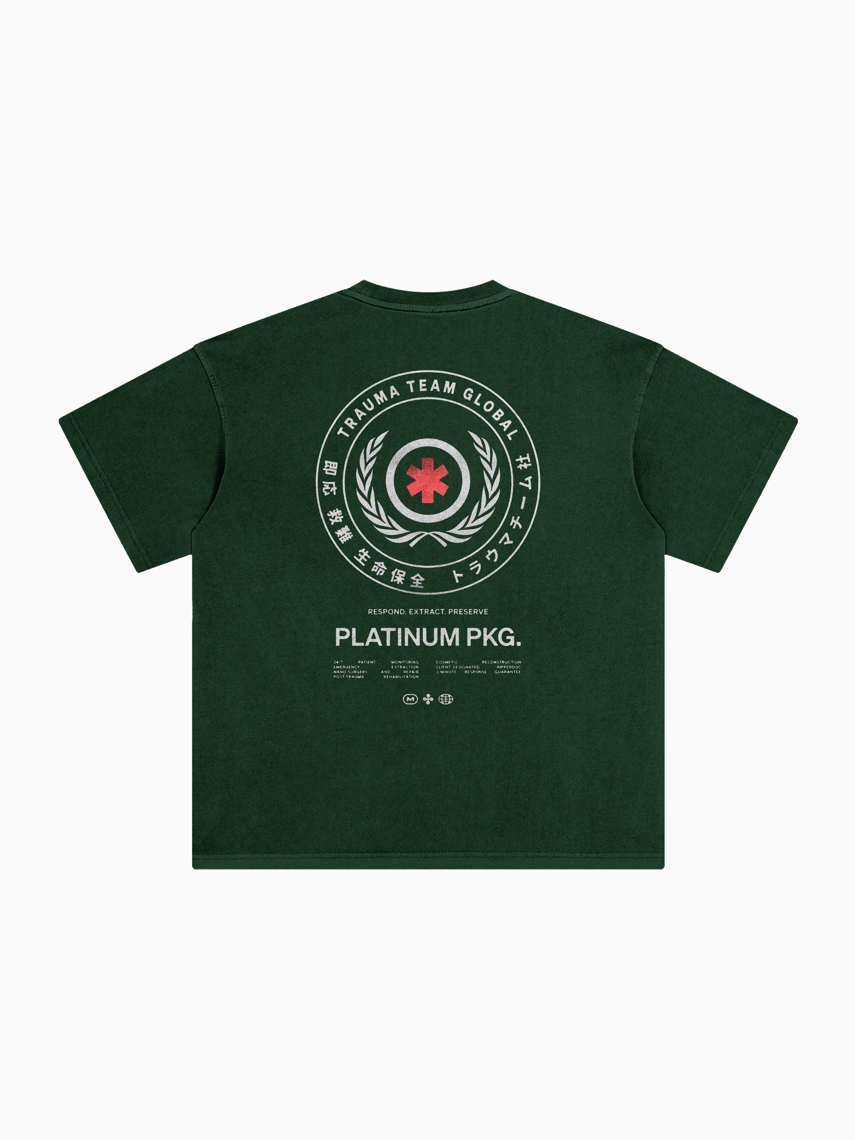 Trauma Team Box Tee - Forest Green