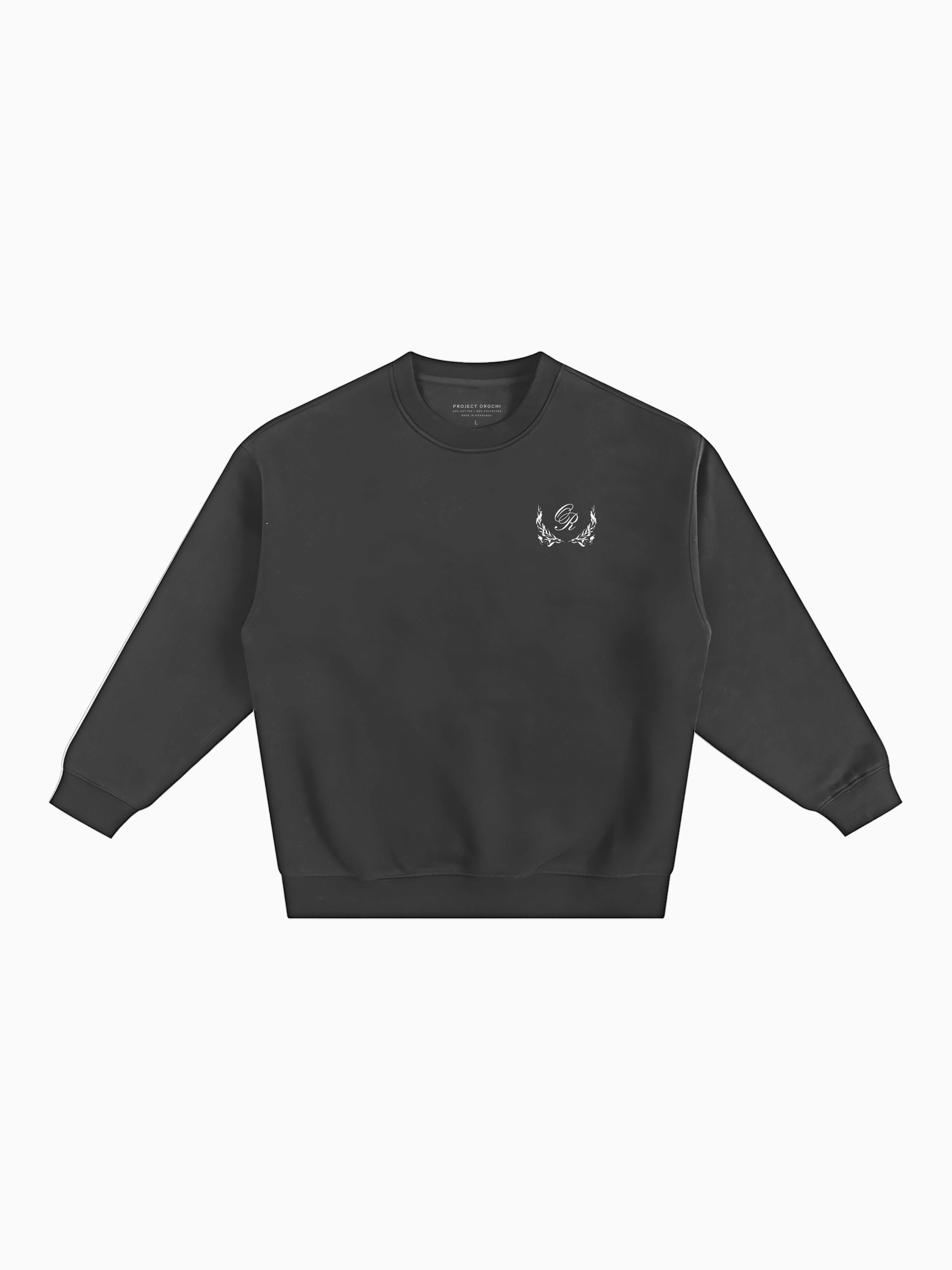 White Falcon Box Crewneck - Charcoal