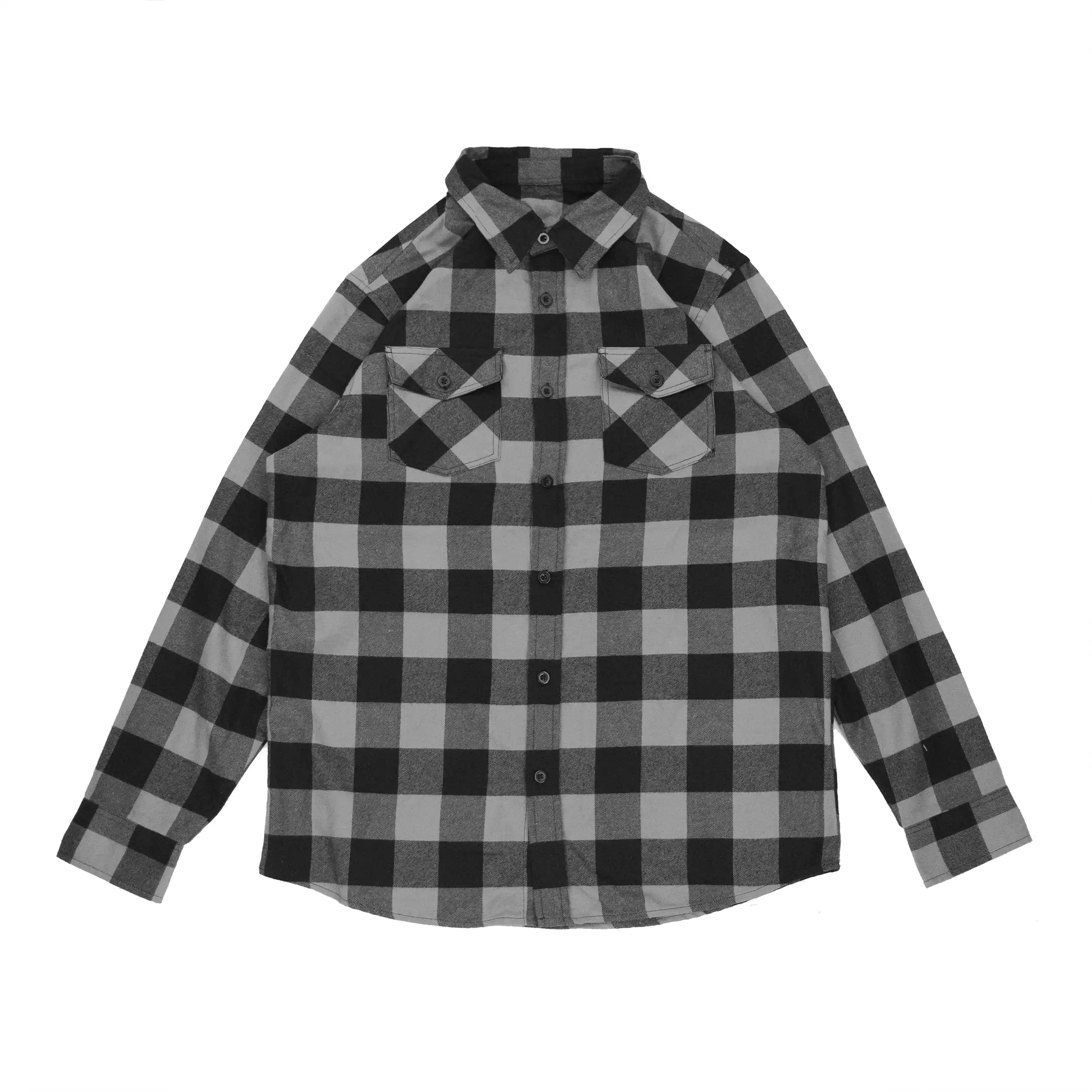 Apple Blossom Checkered Flannel - White