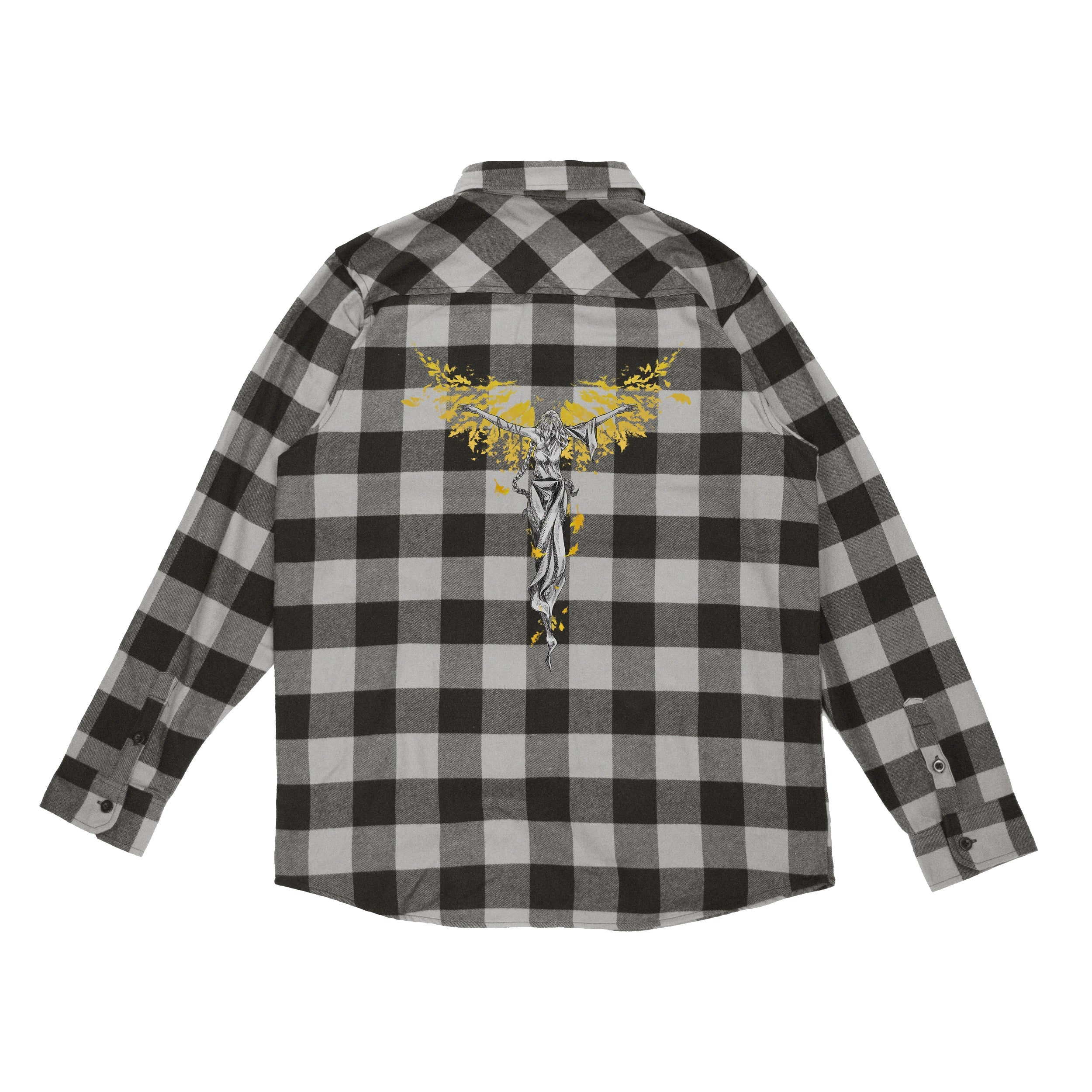 Grace Checkered Flannel - White