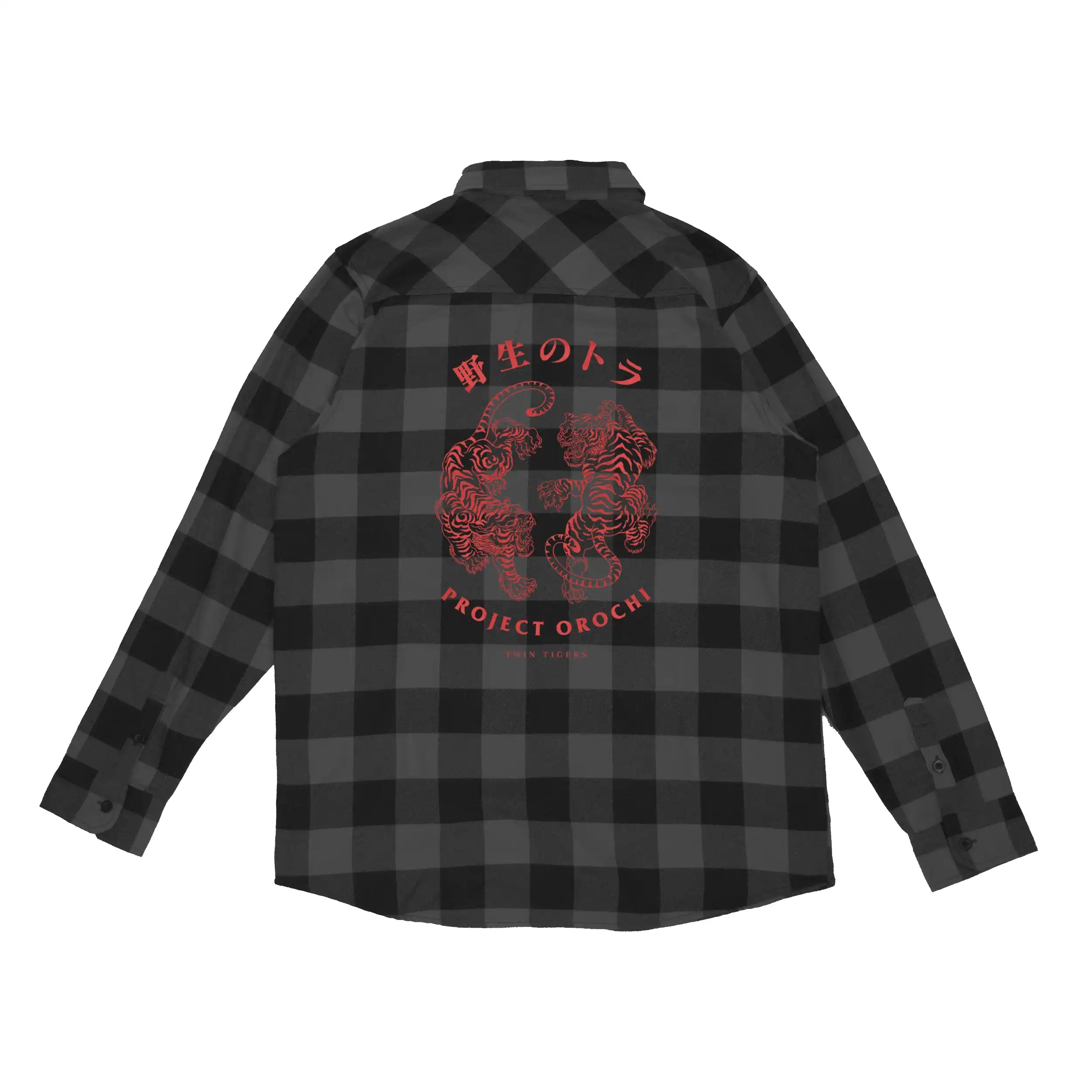 Twin Tigers Checkered Flannel - Black
