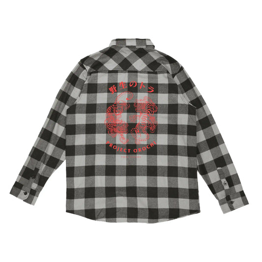 Twin Tigers Checkered Flannel - White